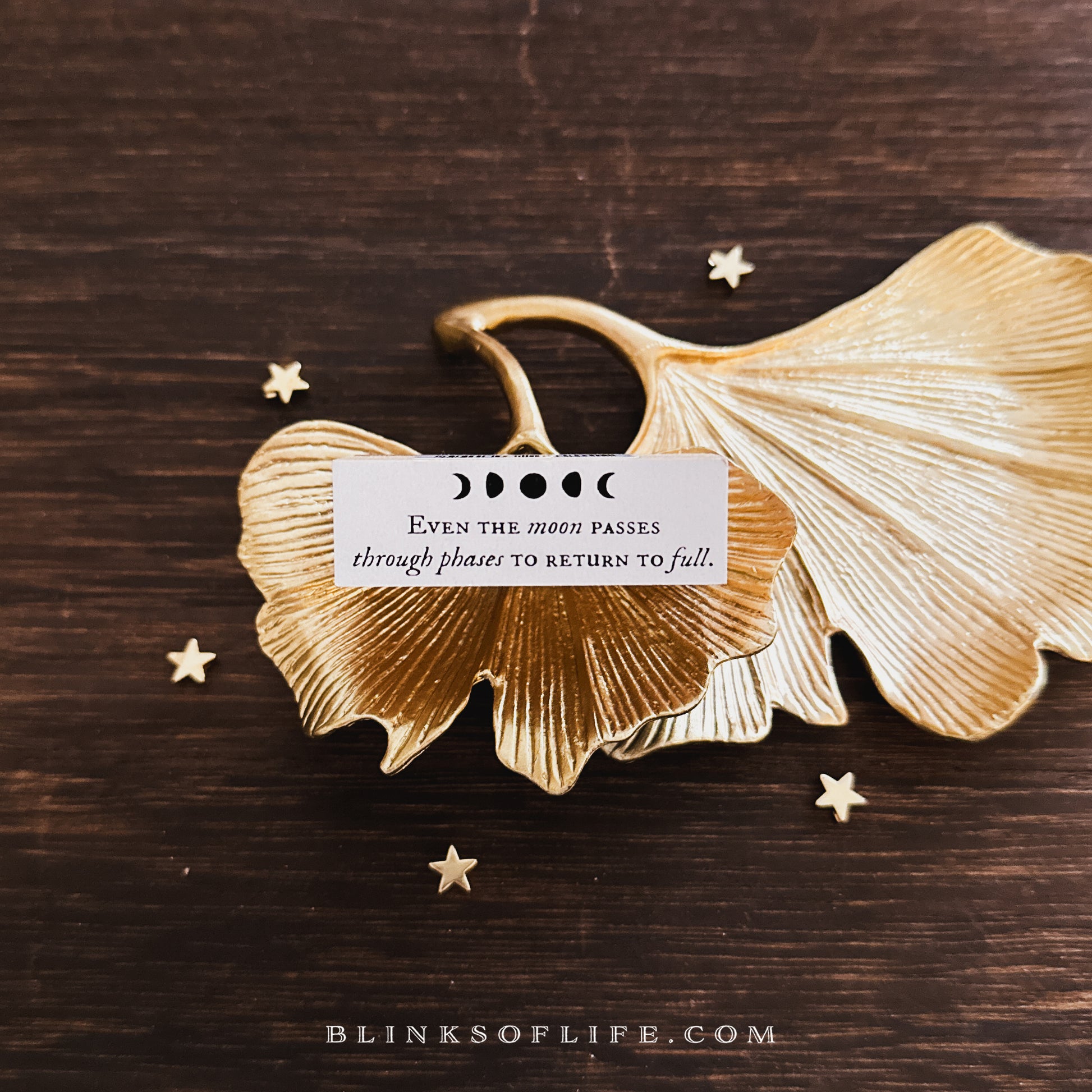 Blinks of Life - Wooden Rubber Stamp - Journal Quote