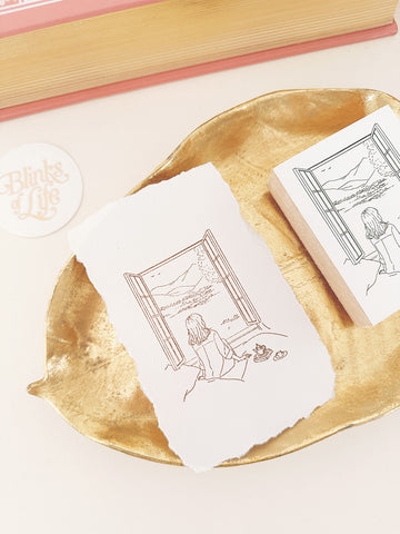Blinks of Life - BOL Journal Rubber Stamp A Quiet Joy 2