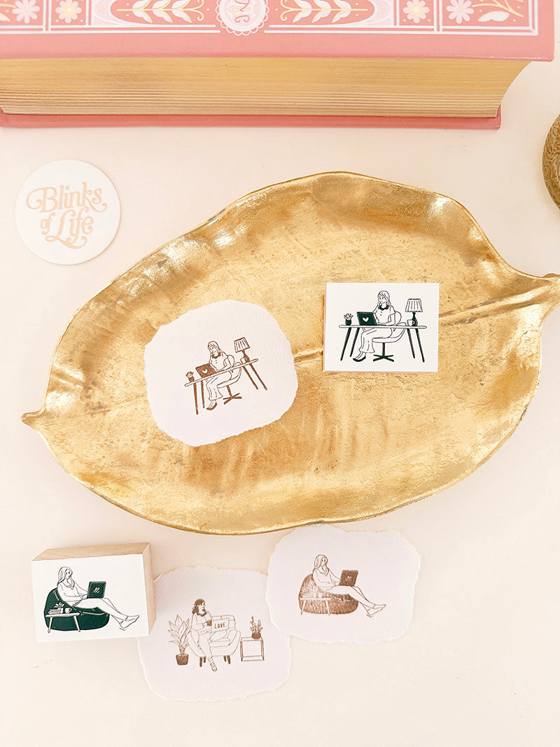 Blinks of Life BOL Journal Rubber Stamp Work Mode III 2