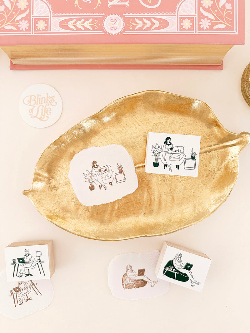 Blinks of Life BOL Journal Rubber Stamp Work Mode II 1