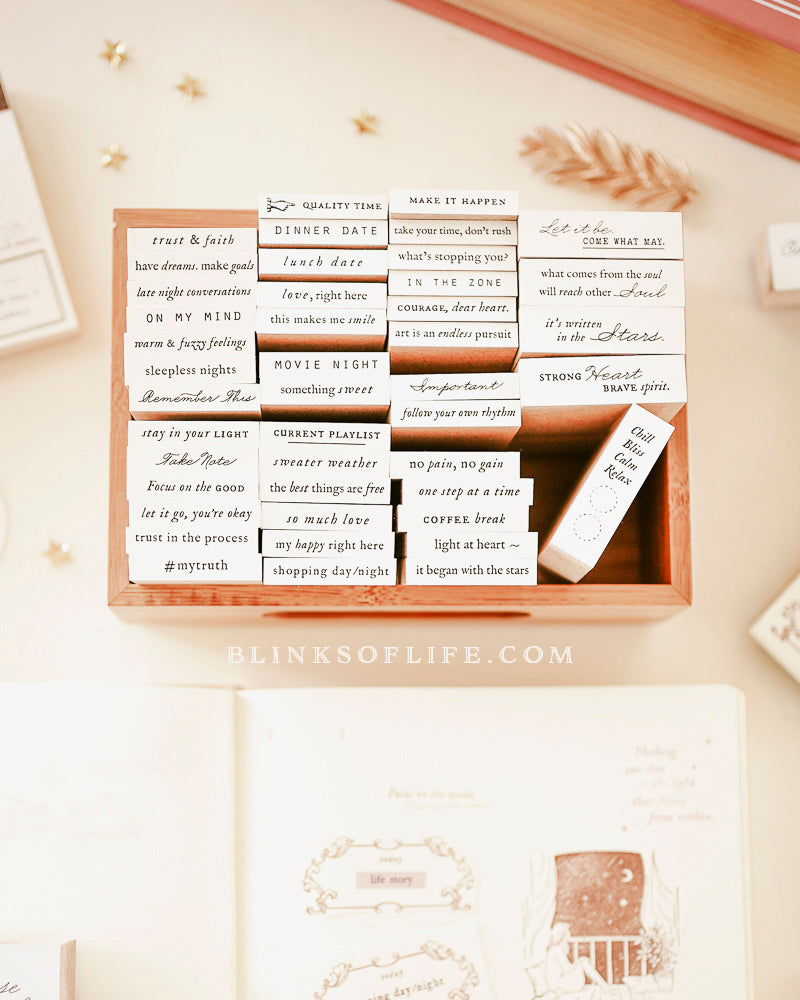 Blinks of Life Mini Words Planner Journal Stamps 