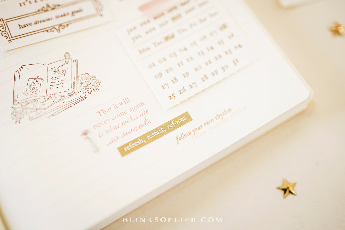 Blinks of Life Mini Words Planner Journal Stamps 