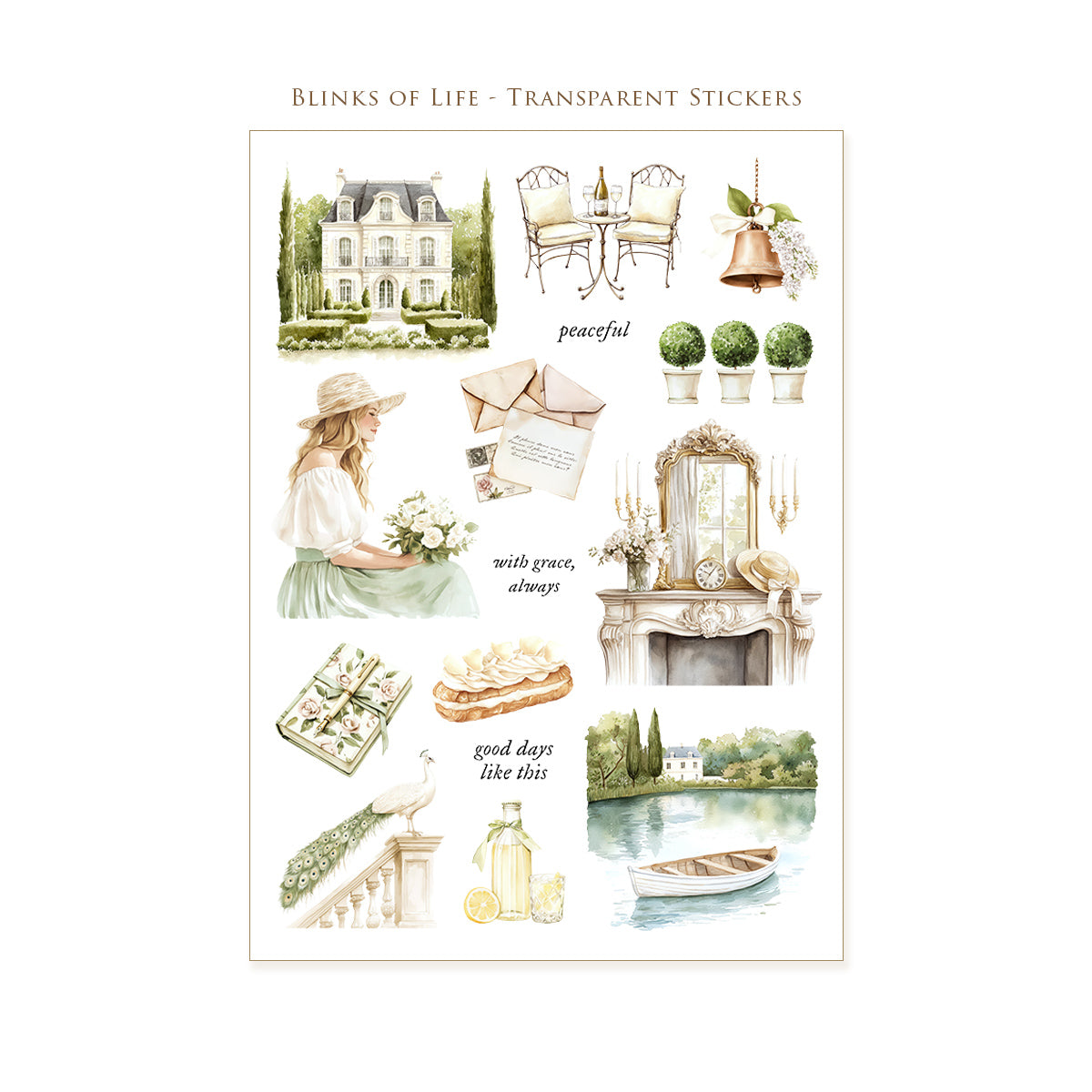 Blinks of Life Transparent Stickers No. 54