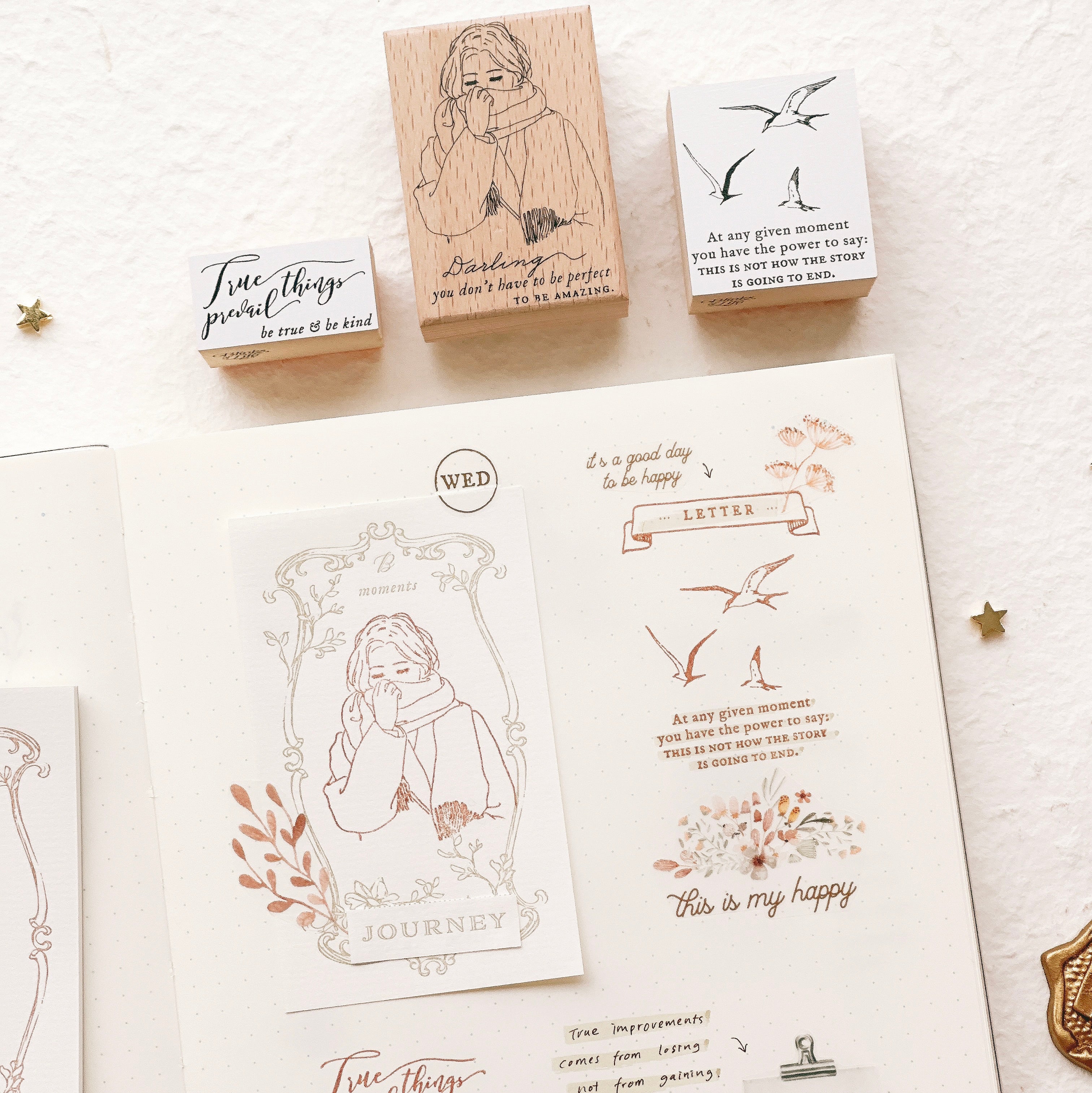 Blinks of Life - BOL - Letterpress Rubber Stamp Journal Shop