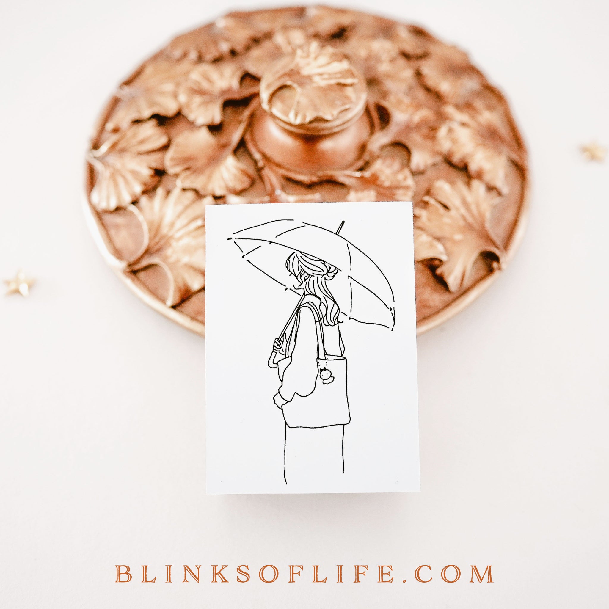 Blinks of Life - Journal Quote Illustration Rubber Stamp