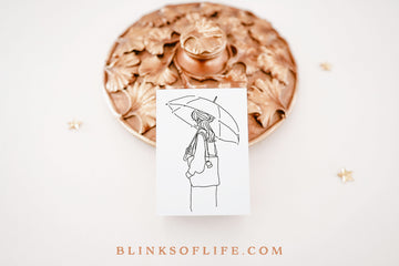 Blinks of Life - Journal Quote Illustration Rubber Stamp