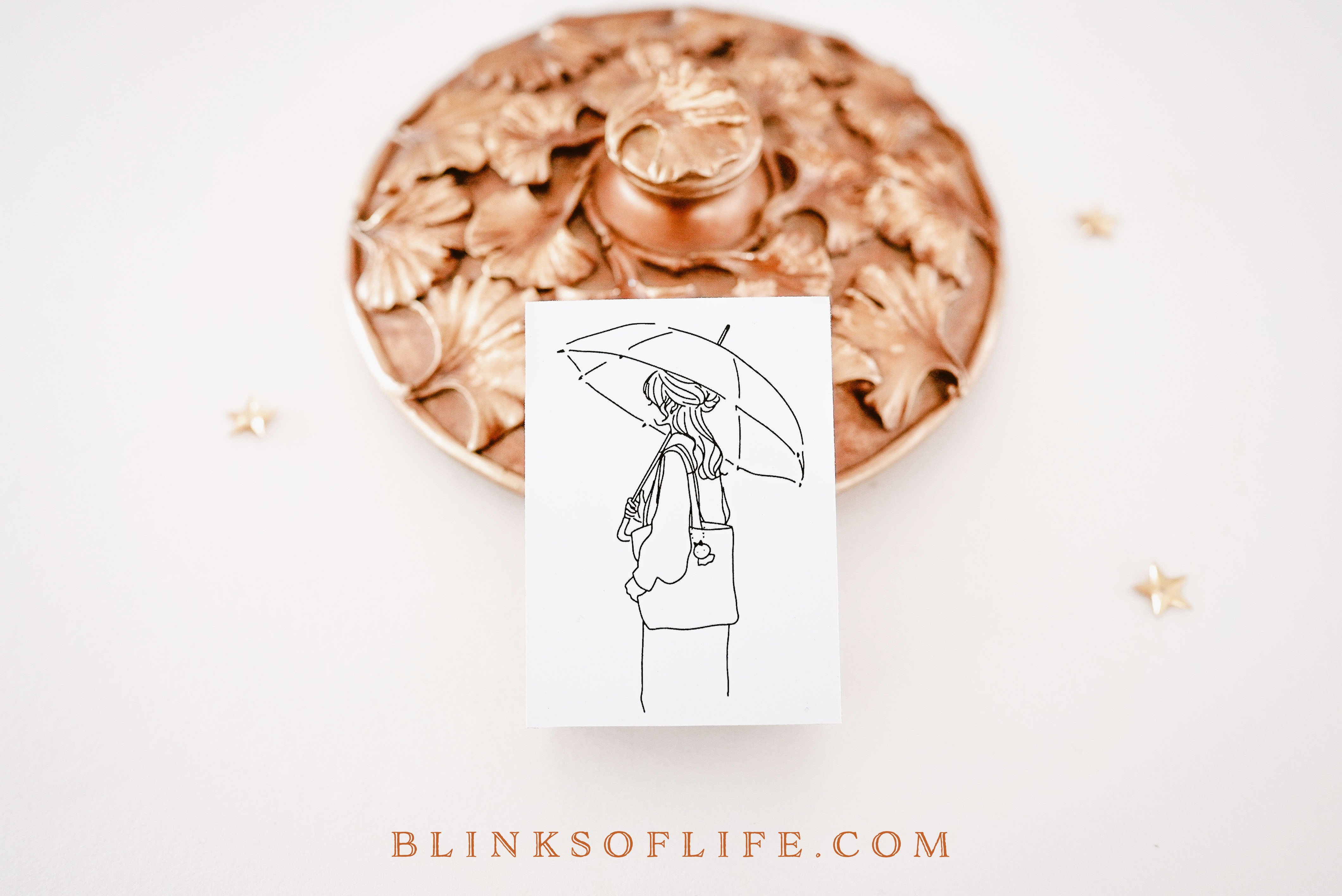 Blinks of Life - Journal Quote Illustration Rubber Stamp