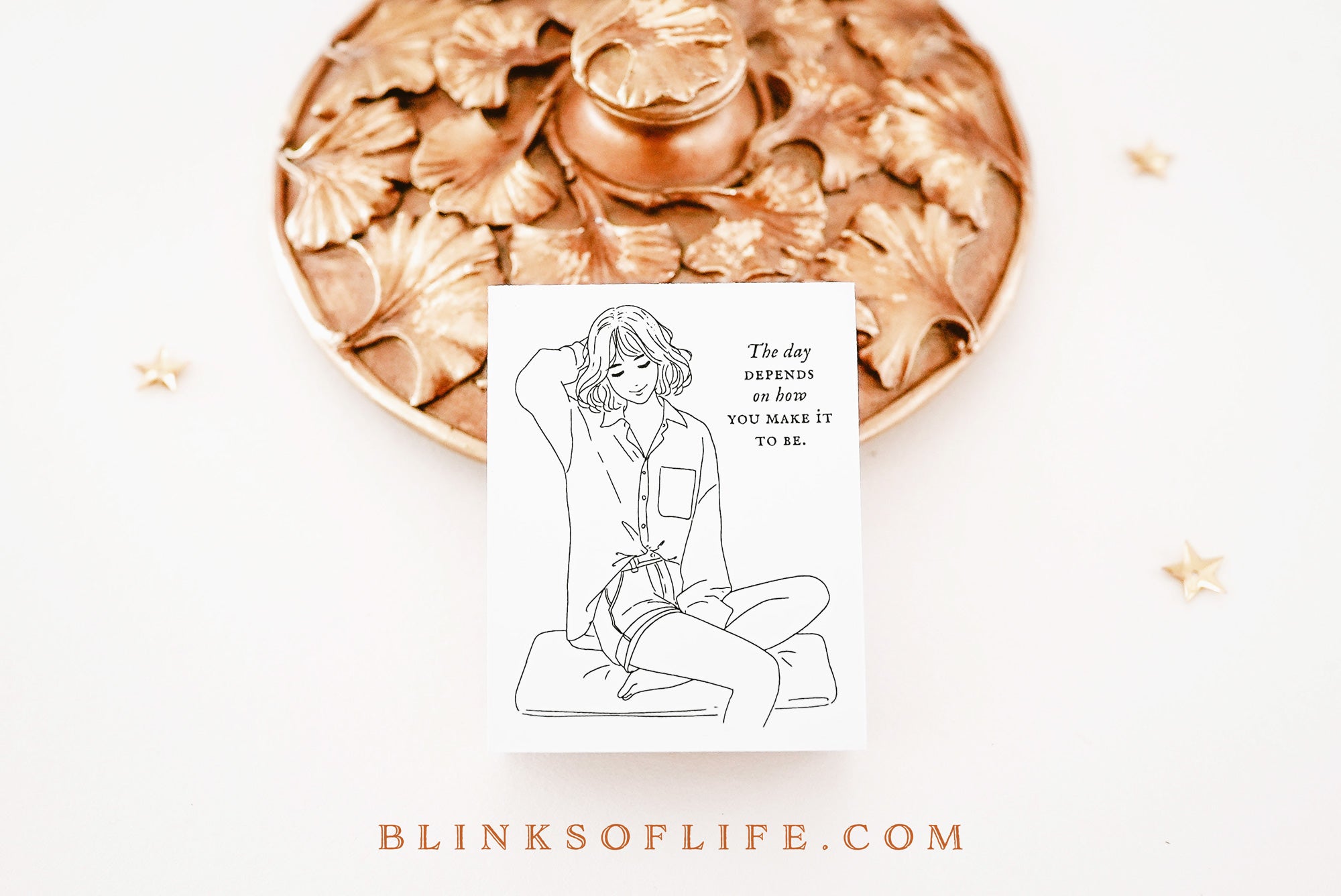 Blinks of Life - Journal Quote Illustration Rubber Stamp