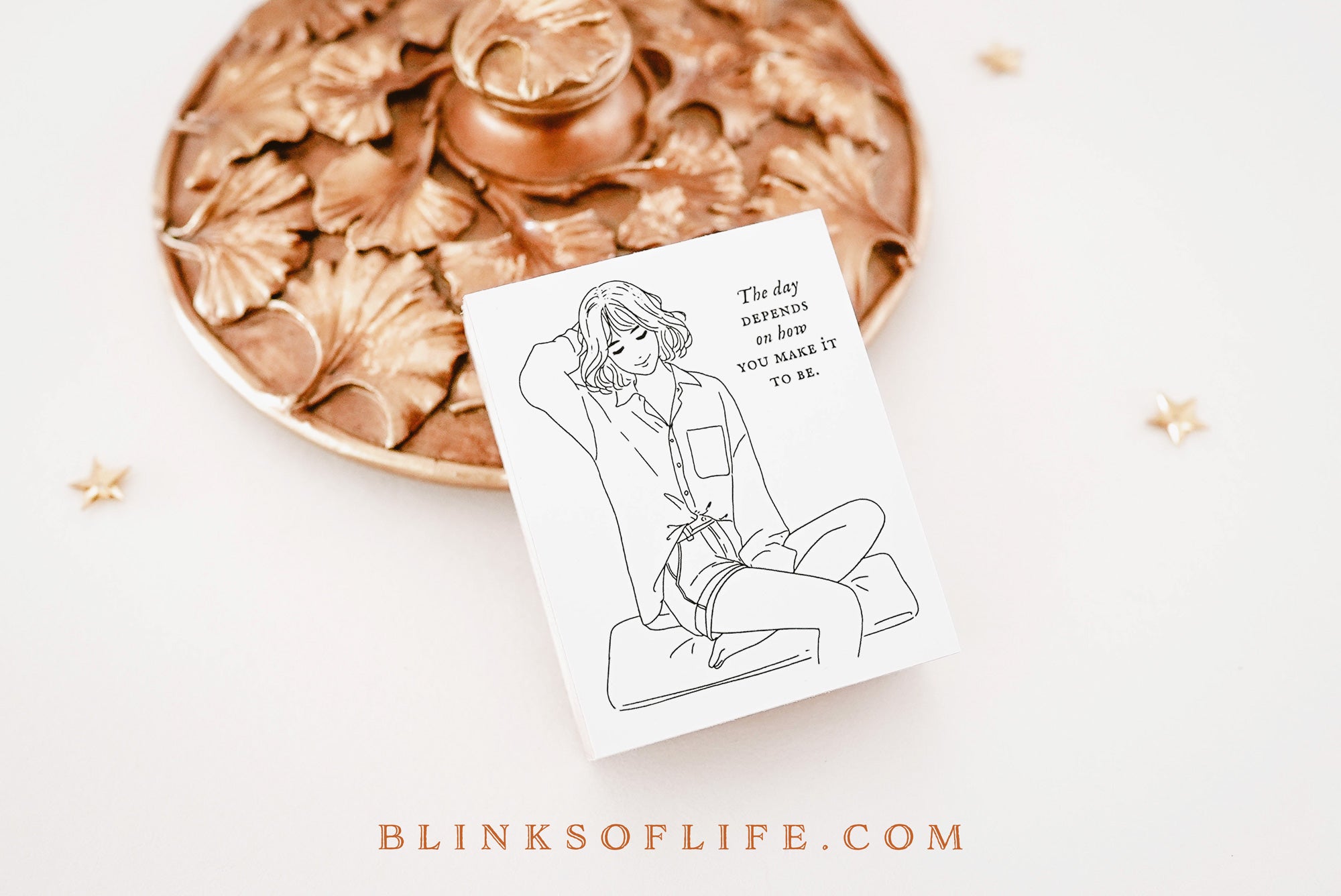 Blinks of Life - Journal Quote Illustration Rubber Stamp