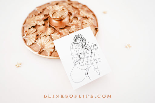 Blinks of Life - Journal Illustration Rubber Stamp