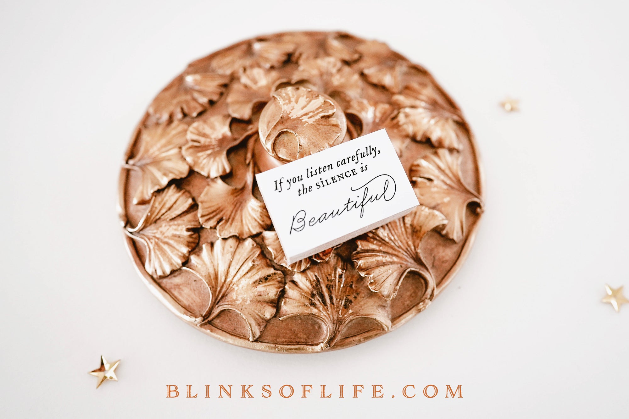 Blinks of Life - Journal Quote Illustration Rubber Stamp