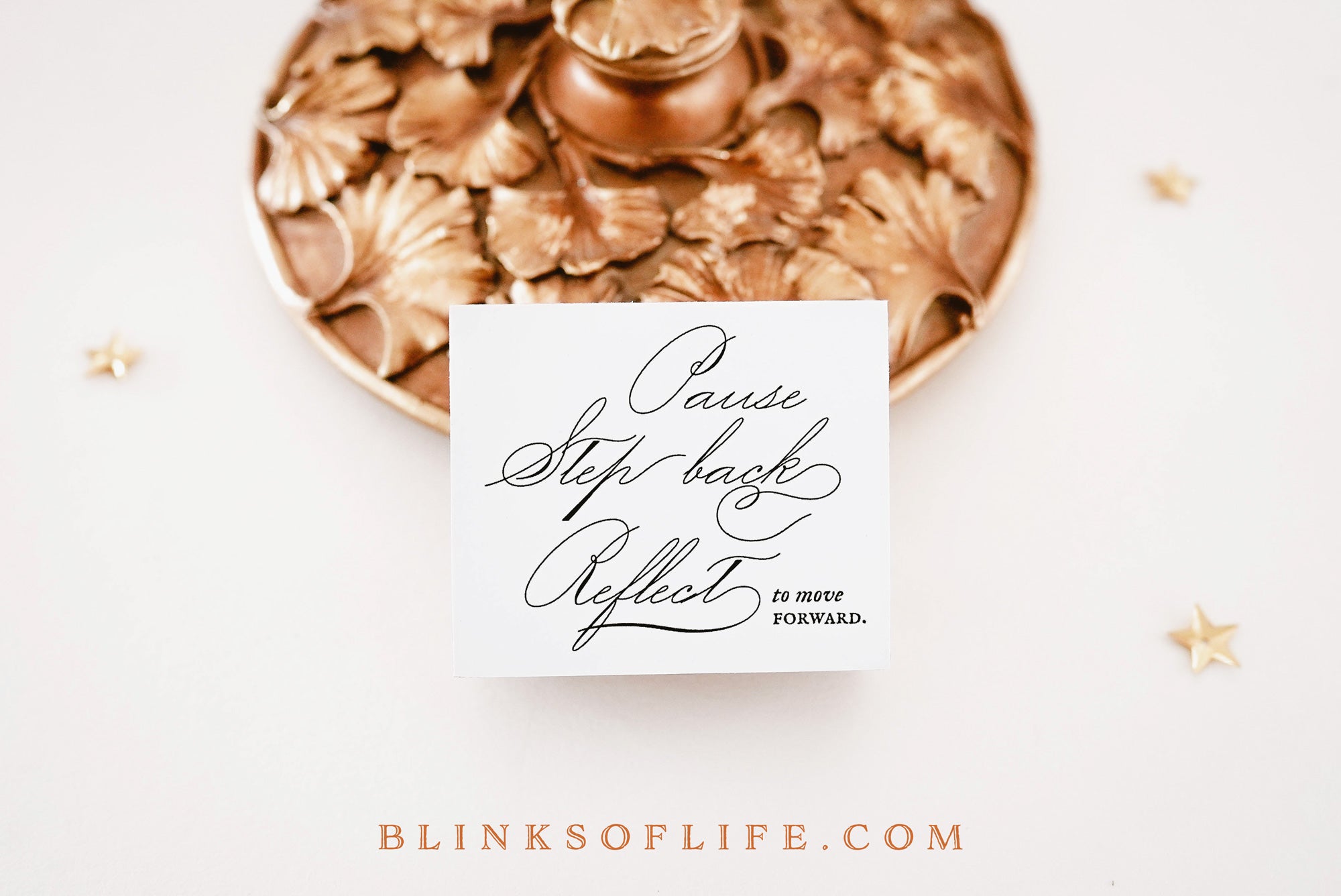 Blinks of Life - Rubber Stamp - Journaling Quote Illustration Decorative Scrapbooking Stamp