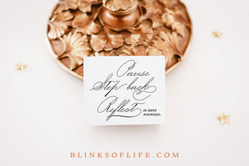 Blinks of Life - Rubber Stamp - Journaling Quote Illustration Decorative Scrapbooking Stamp