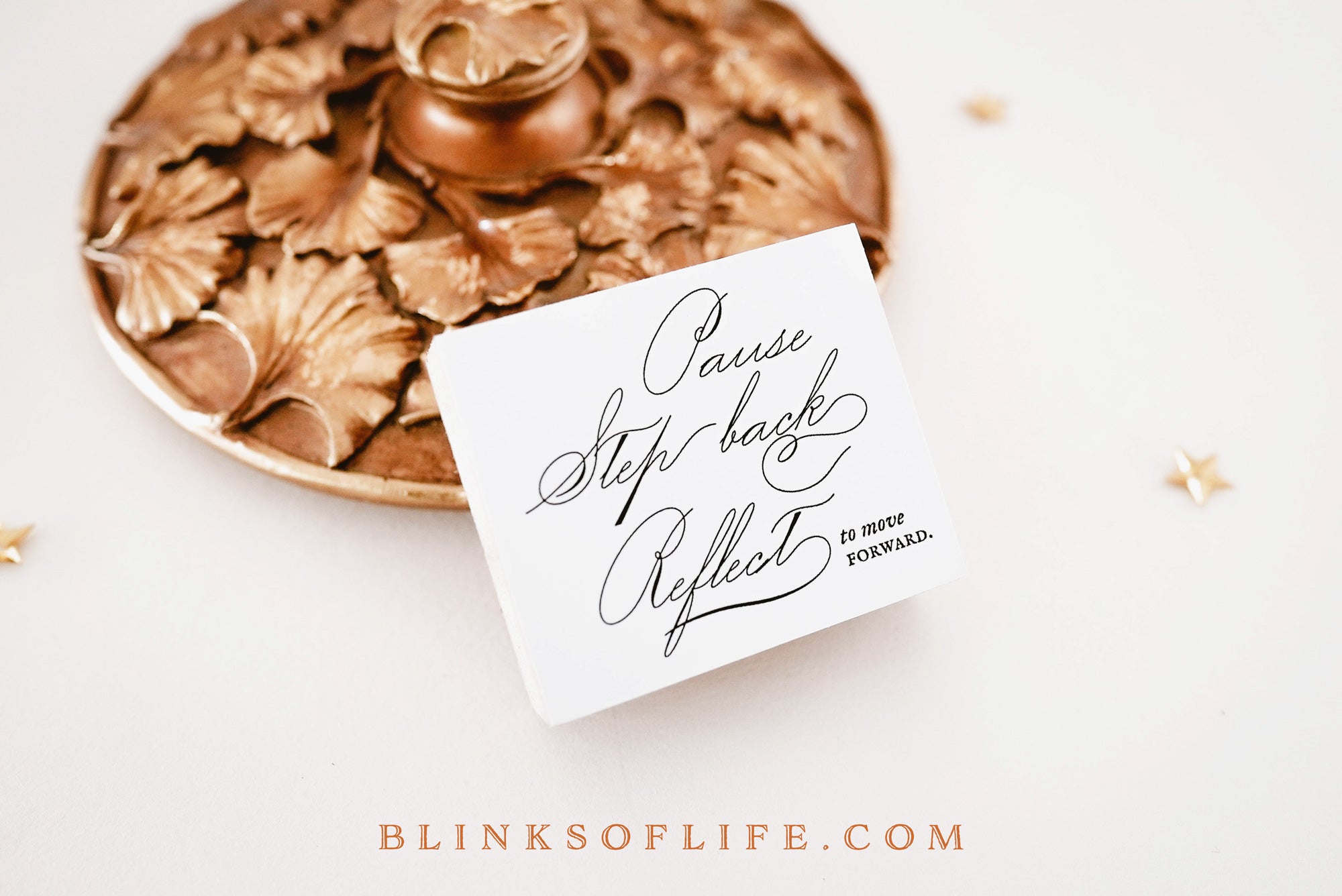 Blinks of Life - Rubber Stamp - Journaling Quote Illustration Decorative Scrapbooking Stamp