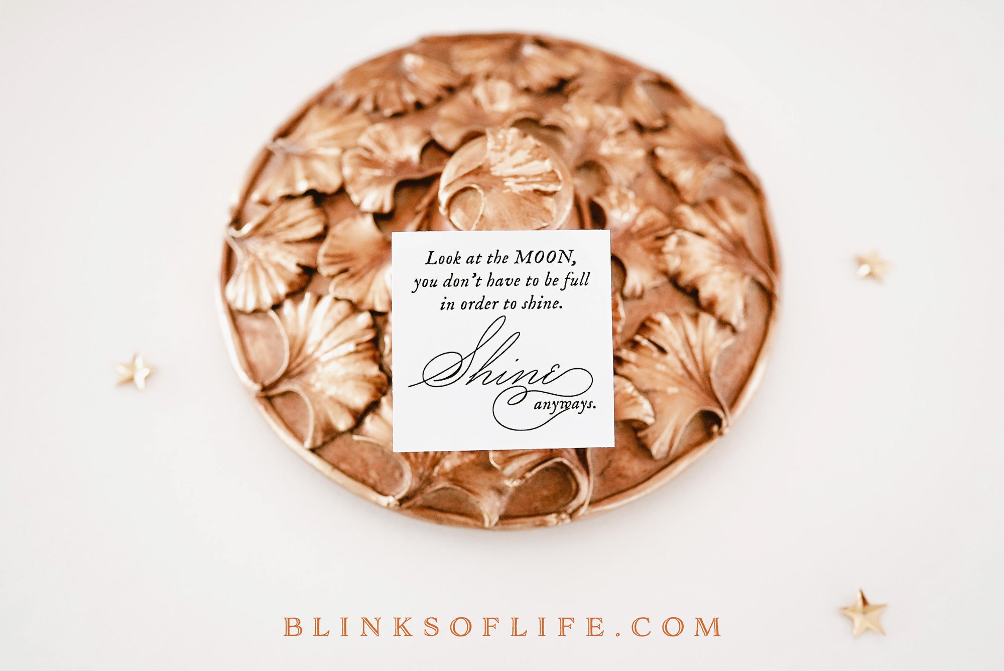 Blinks of Life - Journal Quote Illustration Rubber Stamp