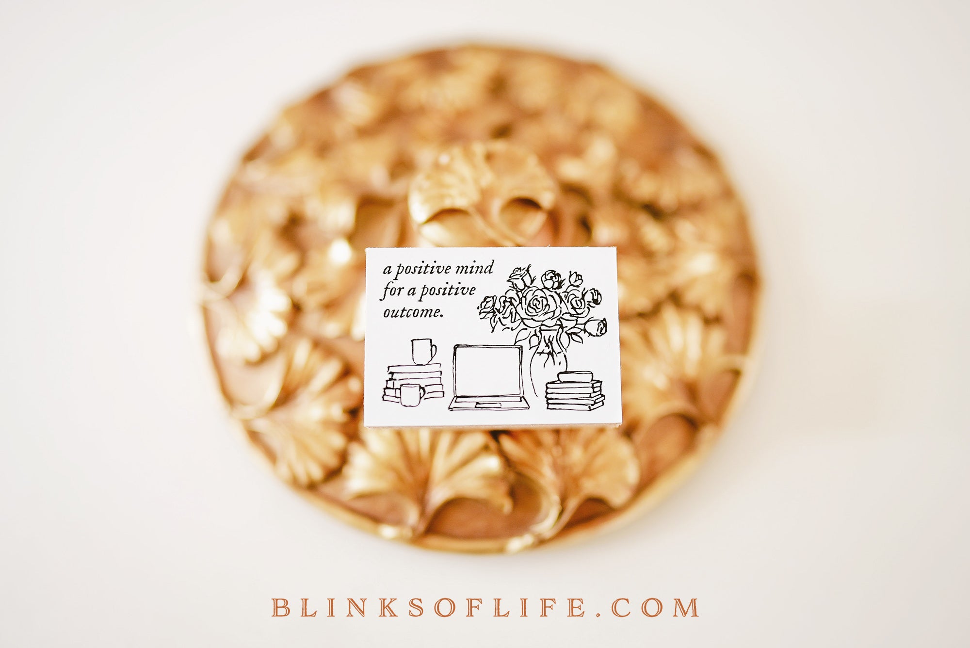 Blinks of Life - Journal Quote Illustration Rubber Stamp