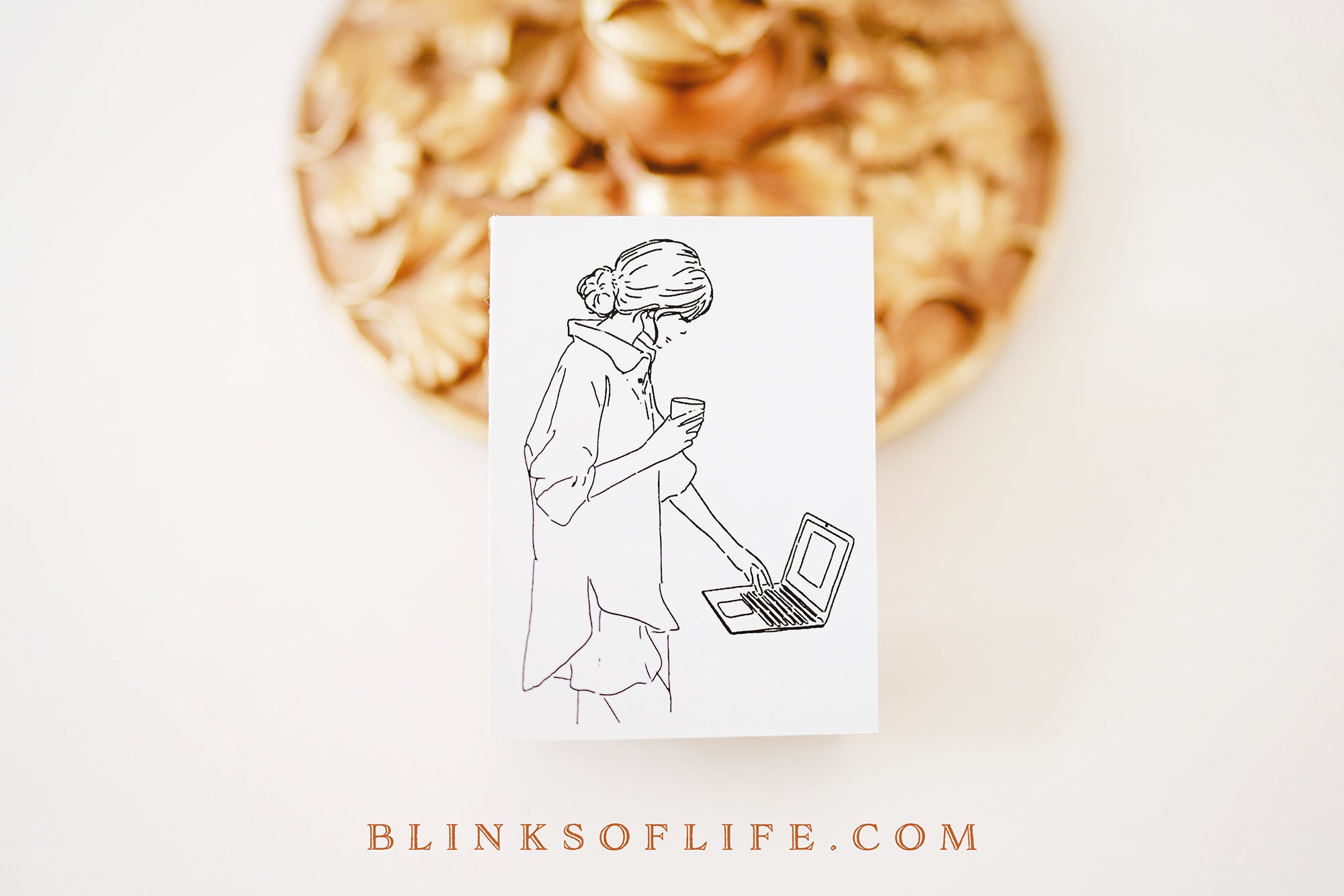 Blinks of Life - Journal Quote Illustration Rubber Stamp