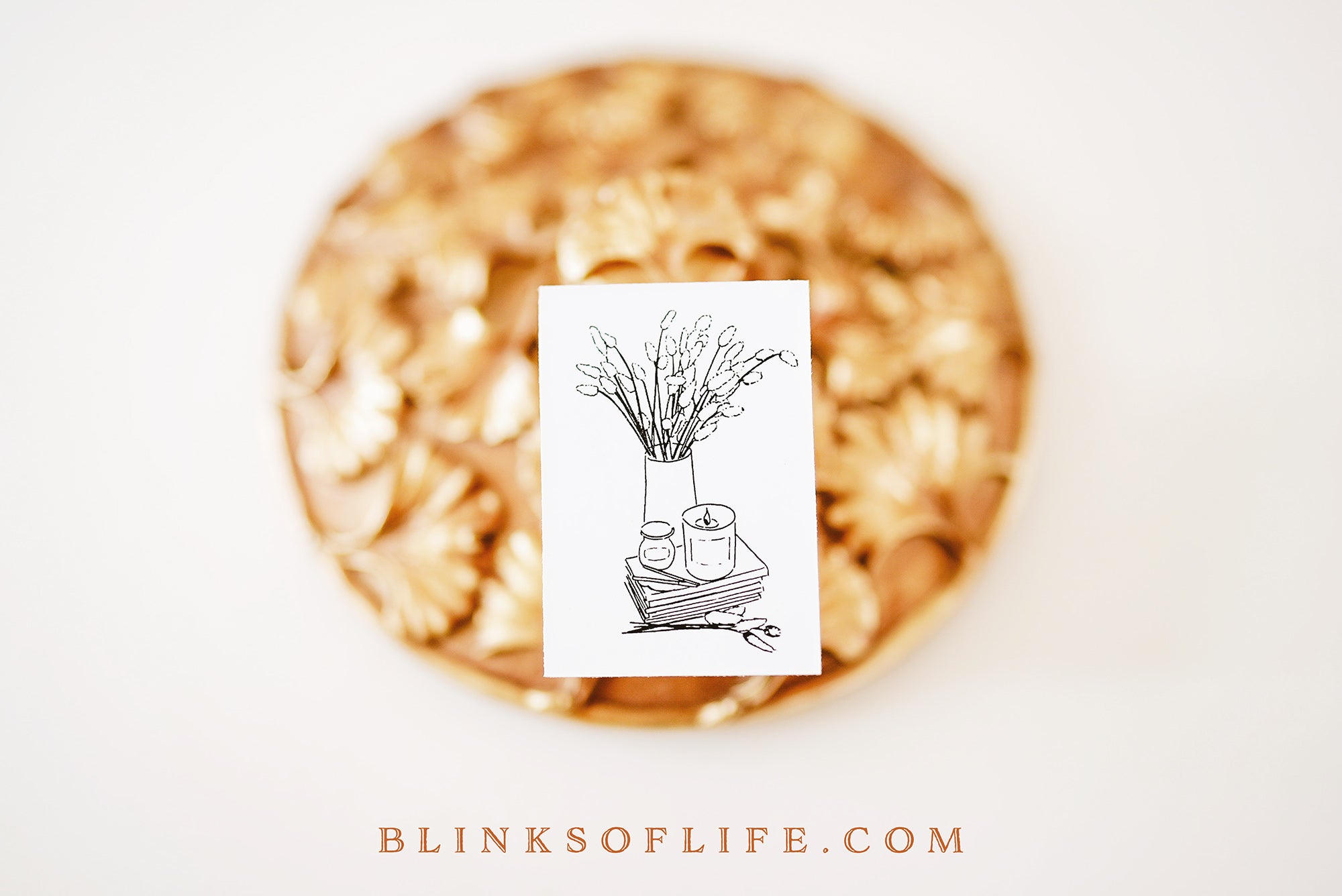 Blinks of Life - Journal Quote Illustration Rubber Stamp