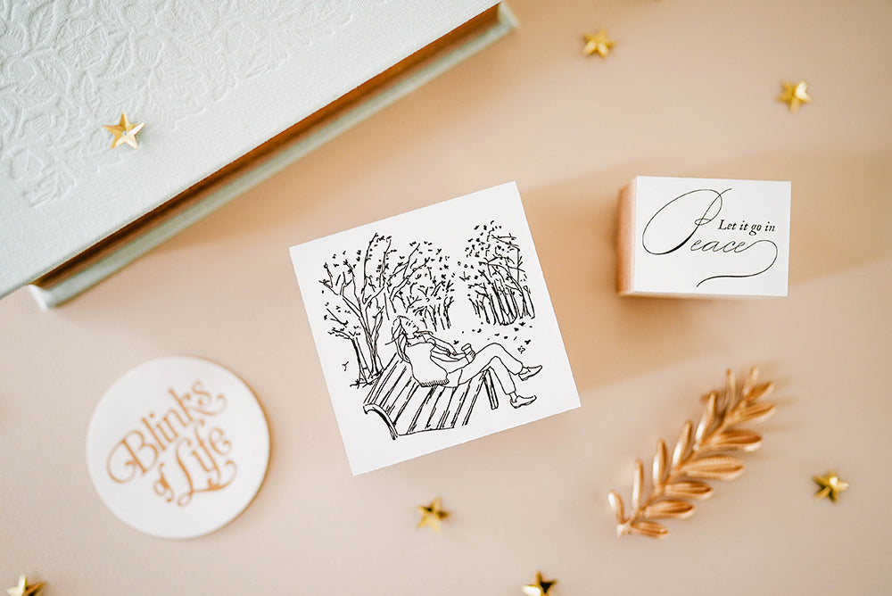 Blinks of Life - Journal Quote Illustration Rubber Stamp