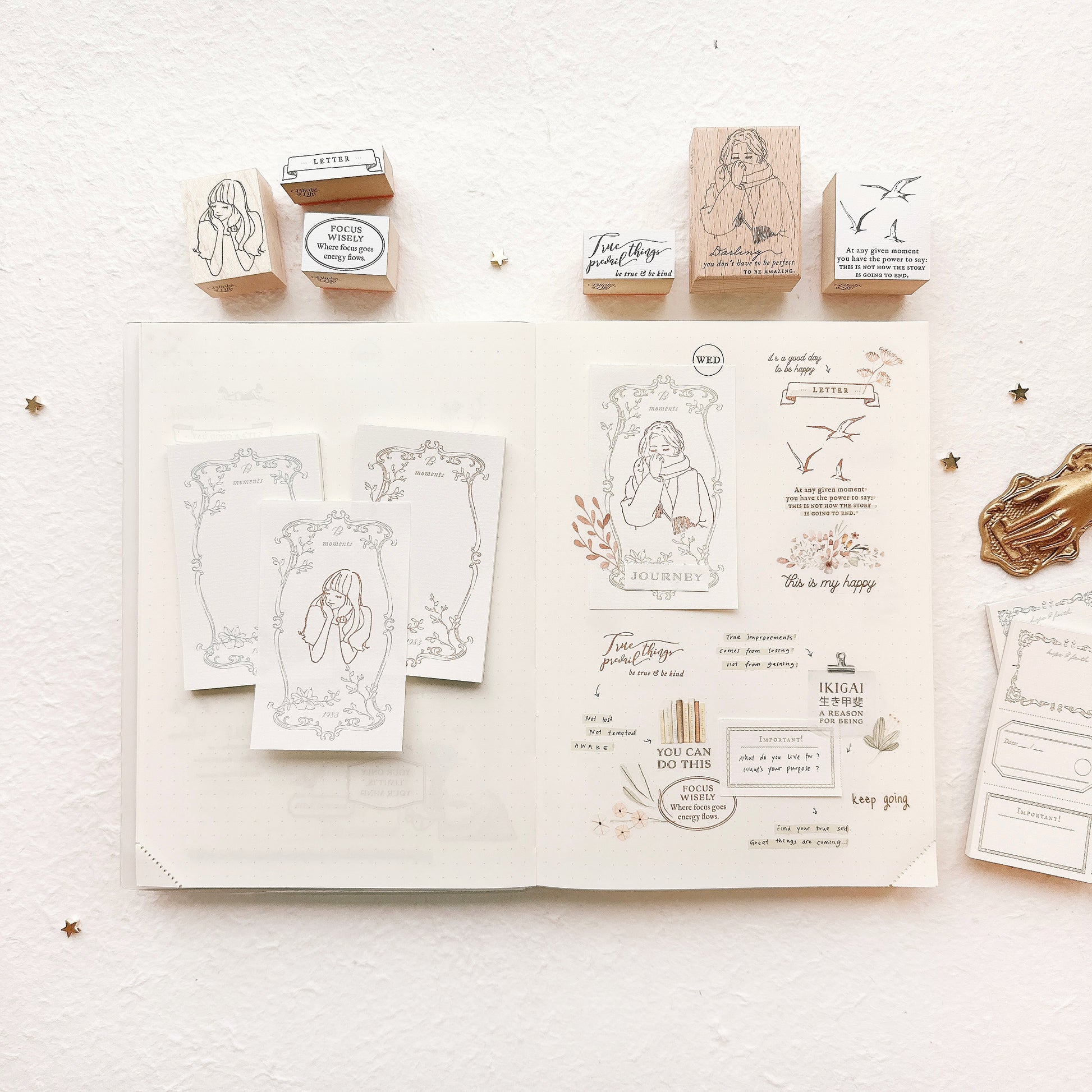 Blinks of Life - BOL - Letterpress Rubber Stamp Journal Shop