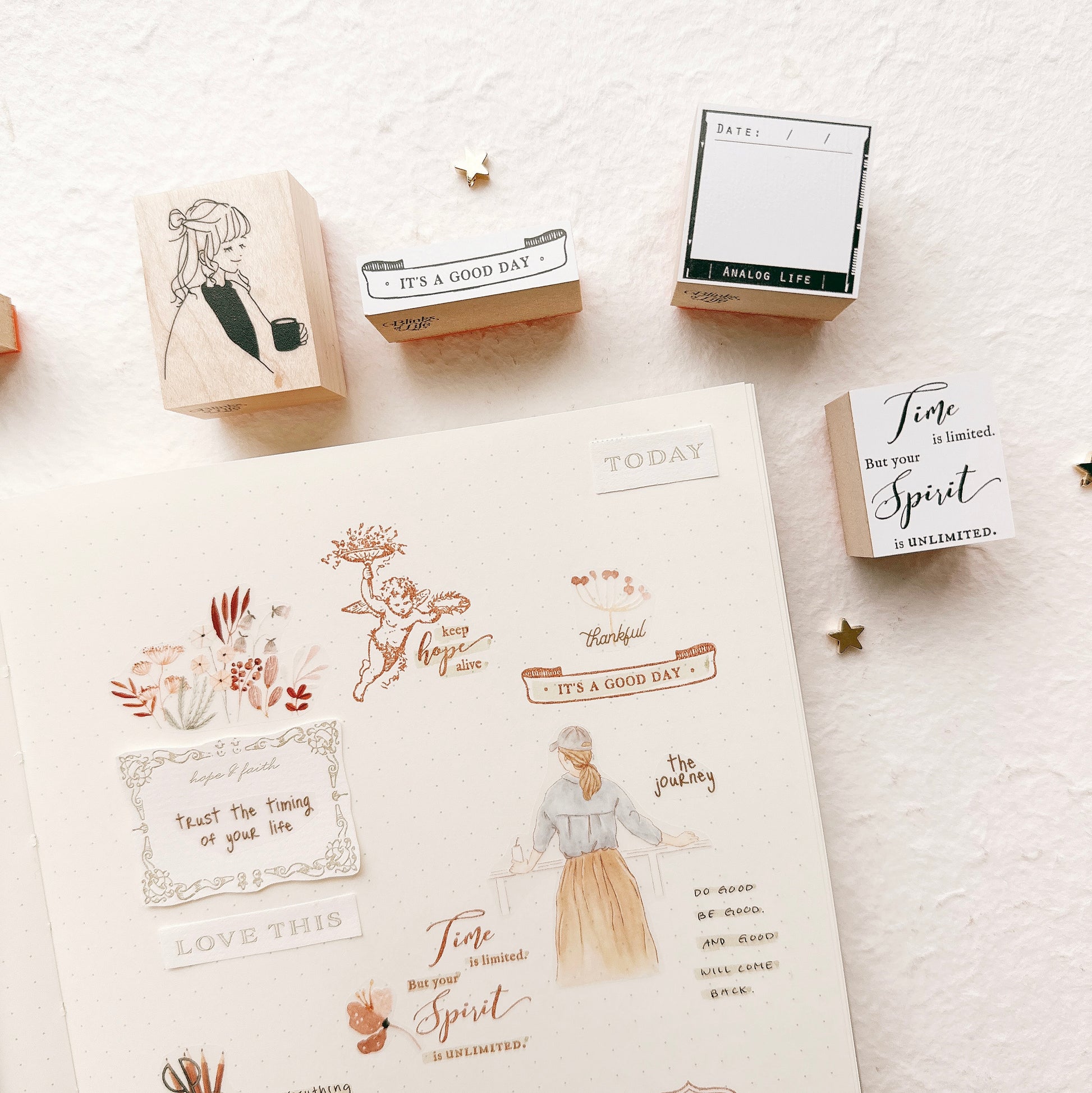 Blinks of Life - BOL - Letterpress Rubber Stamp Journal Shop