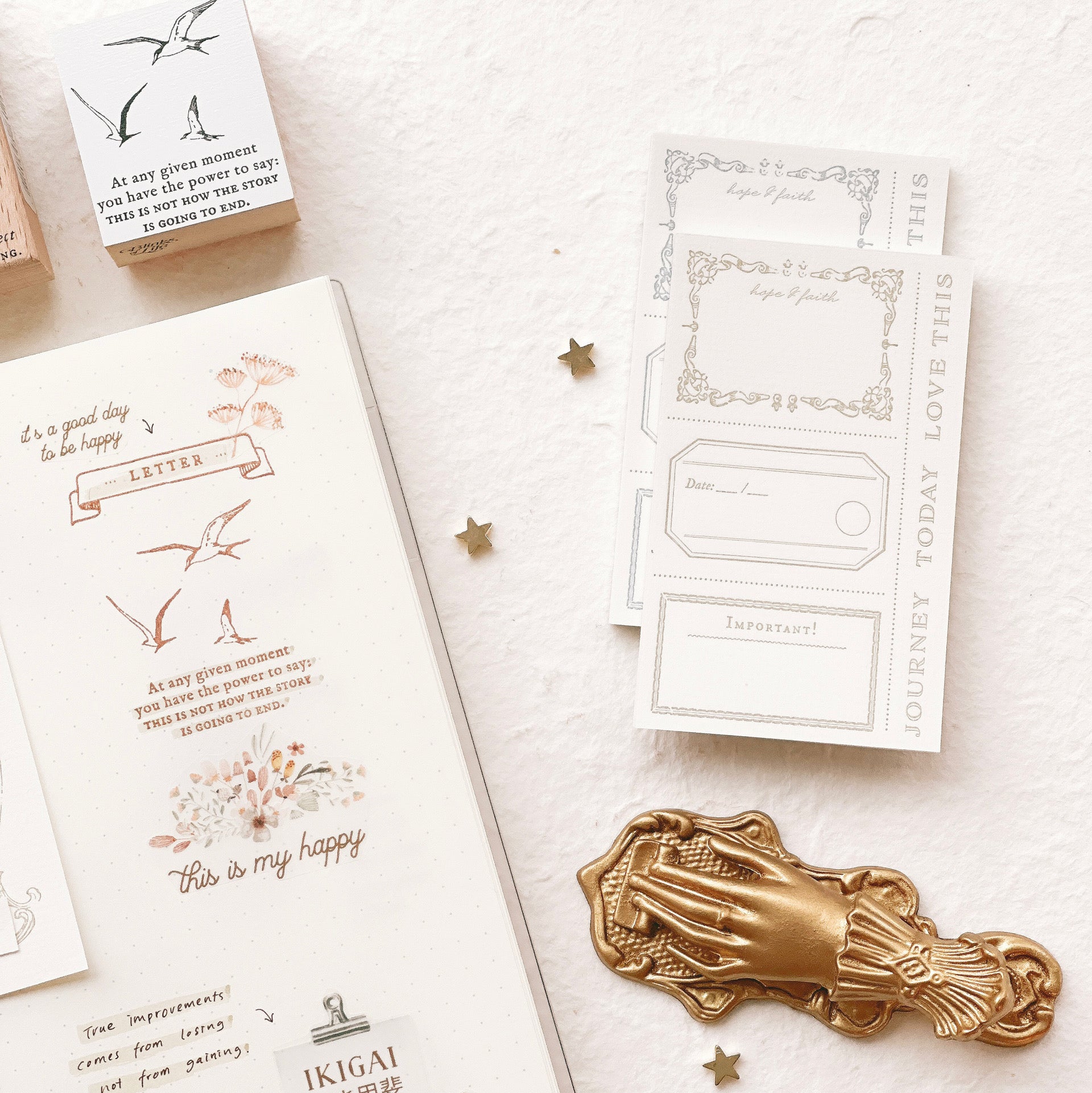 Letterpress Notepad - Vintage Parisian Labels