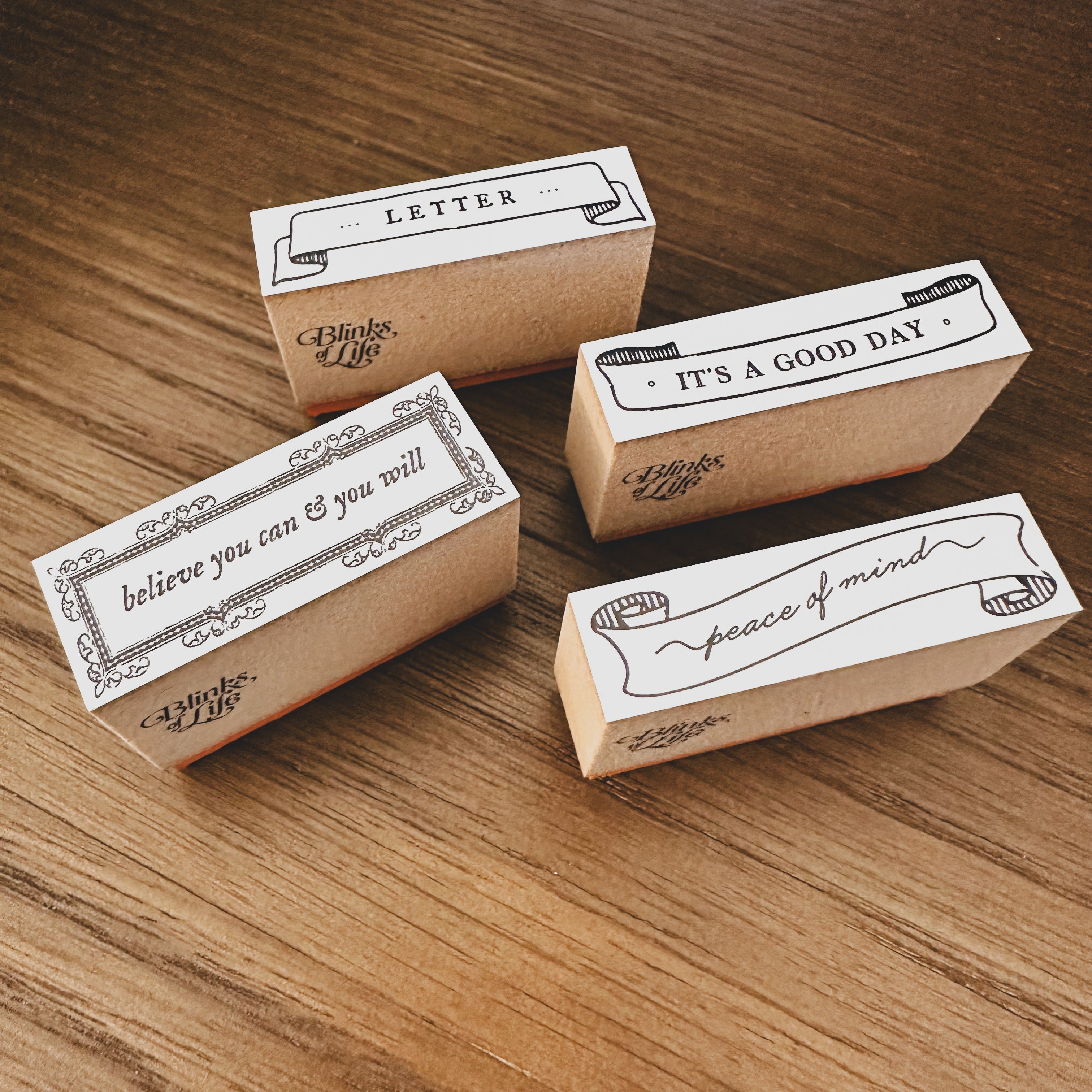 Blinks of Life - BOL - Letterpress Rubber Stamp Journal Shop