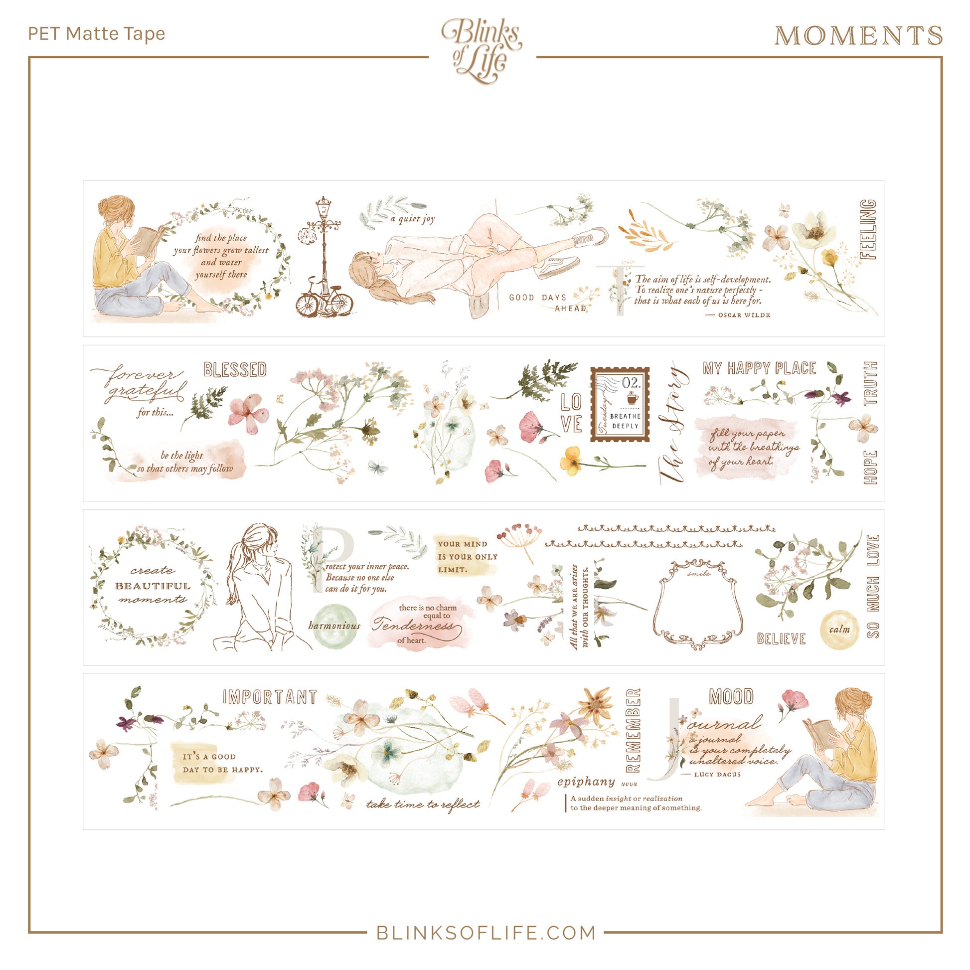 Blinks of Life - BOL -  PET tape Washi tape - Moments