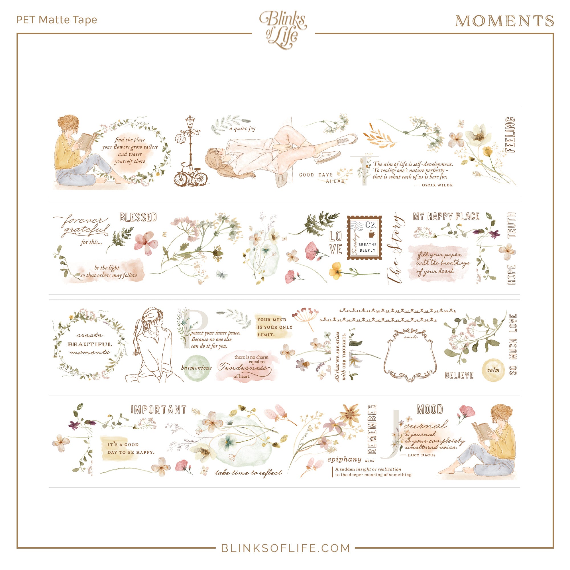 Blinks of Life - BOL -  PET tape Washi tape - Moments
