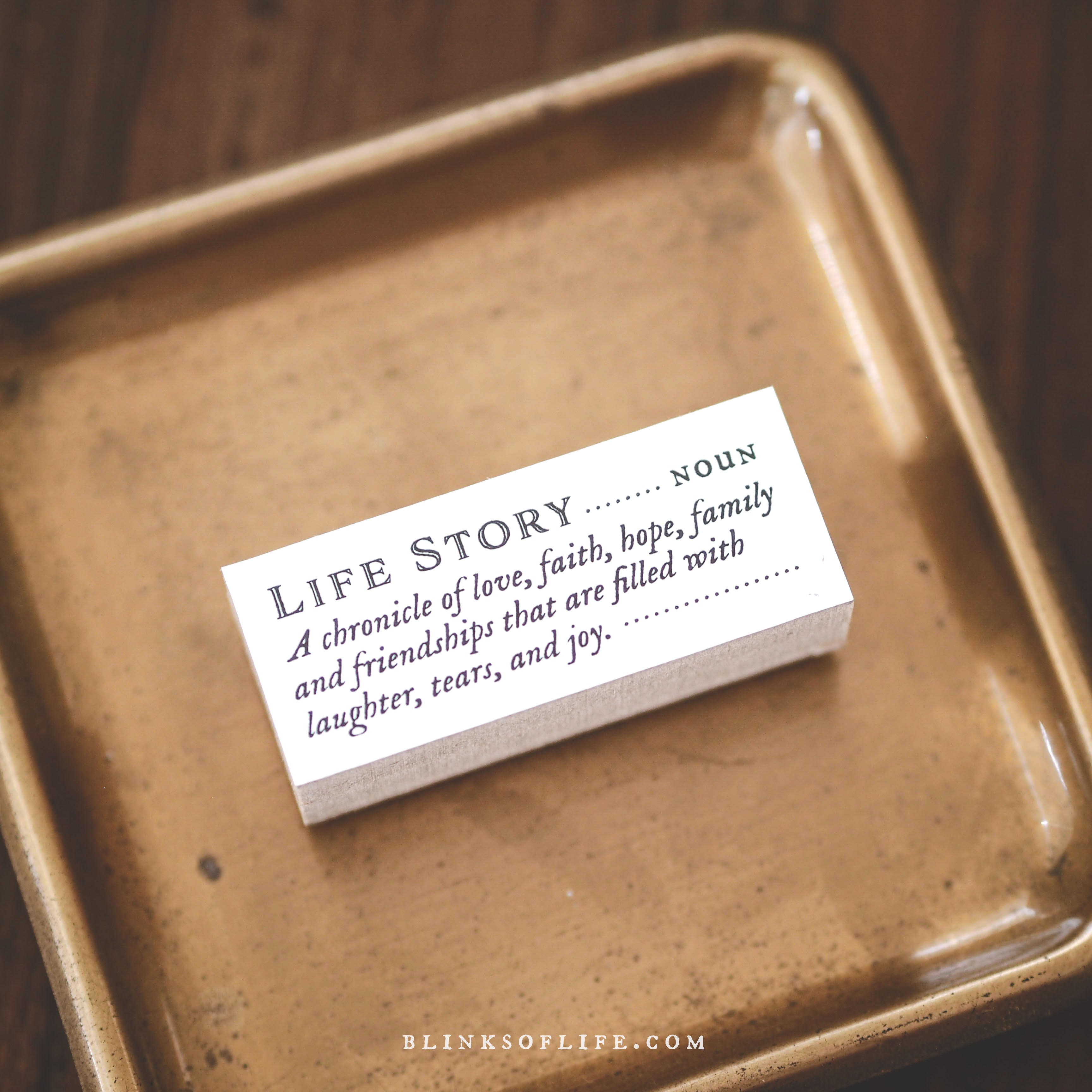 Blinks of Life - Dictionary Life Story - Rubber Stamp Collection