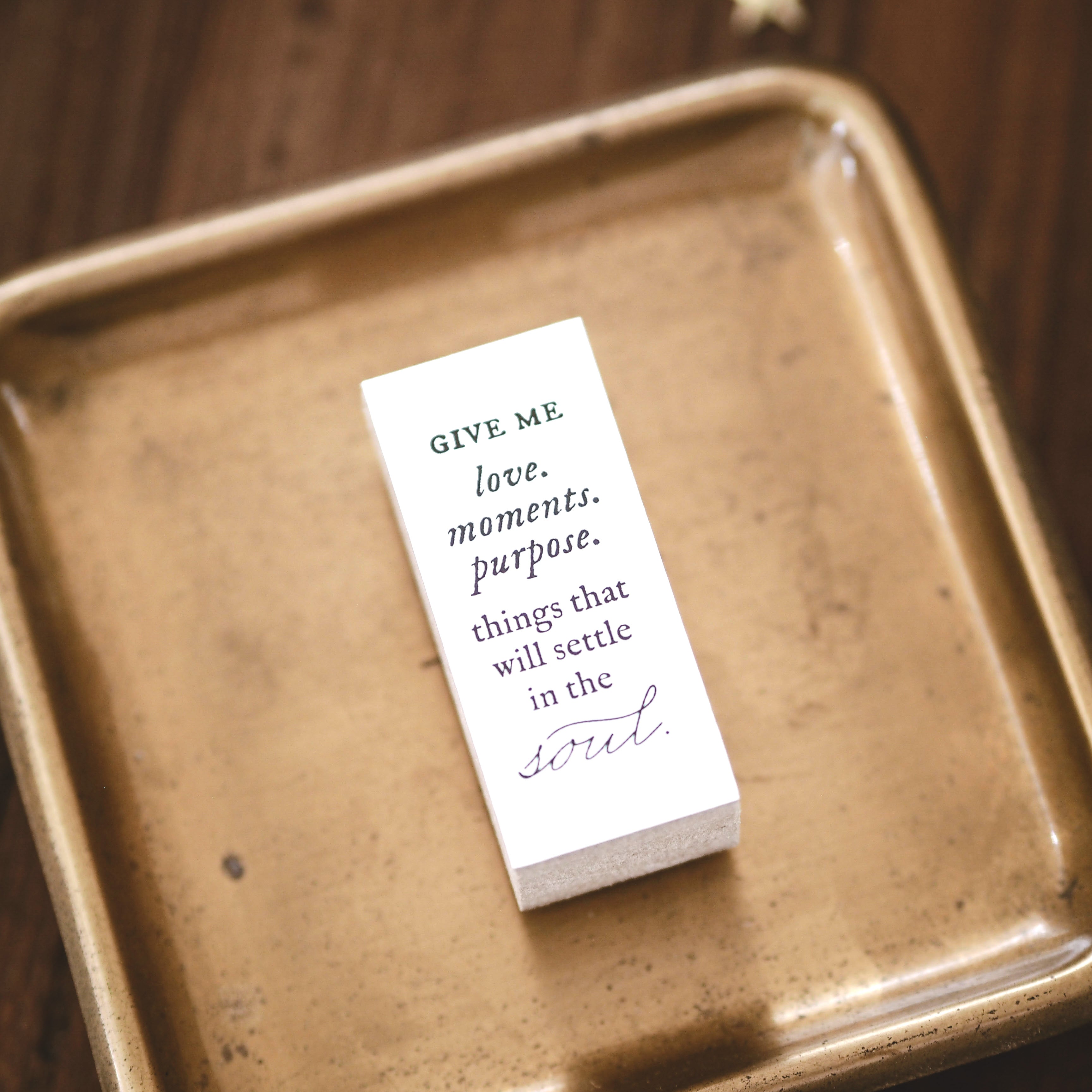 Blinks of Life - Things that Settle in the Soul - Rubber Stamp