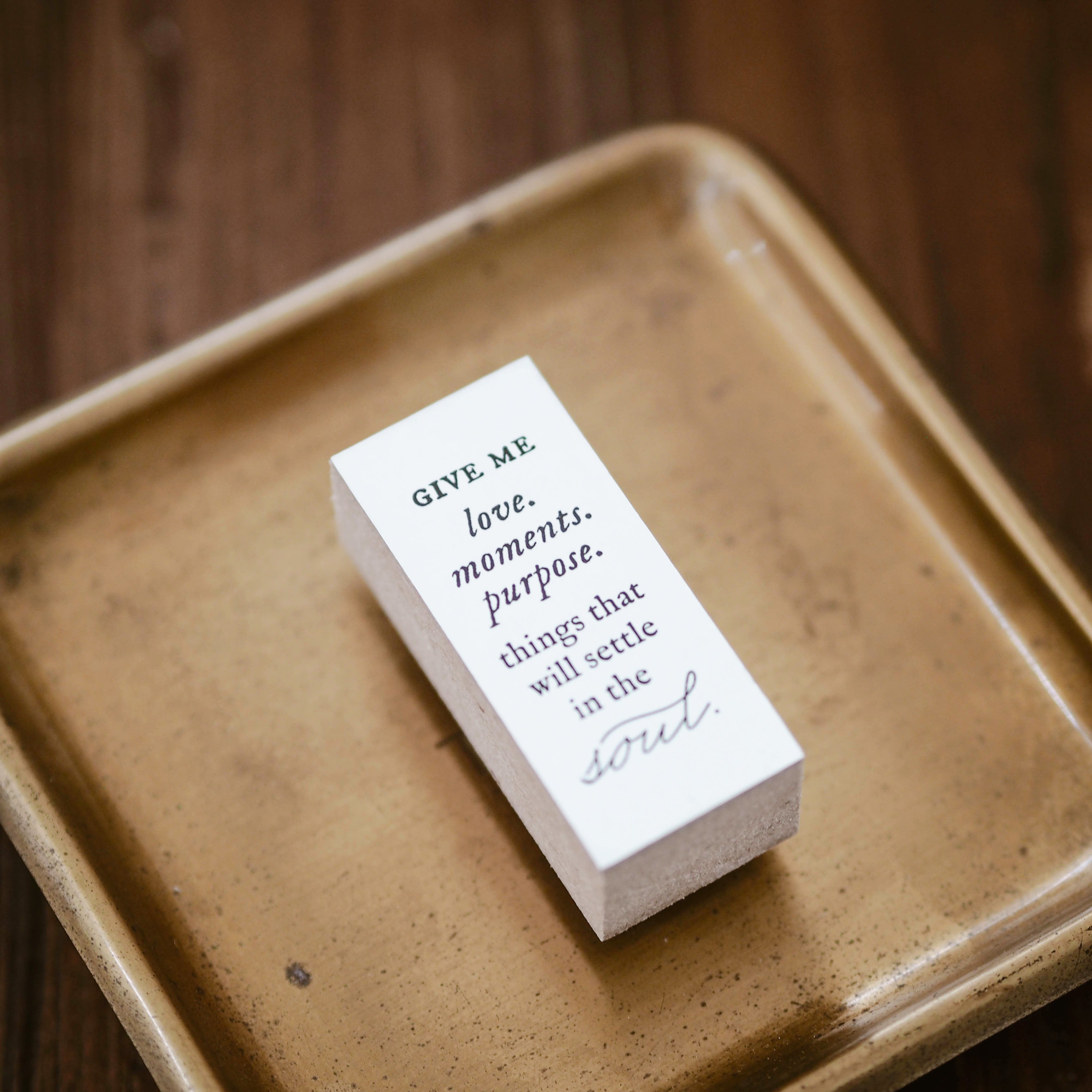 Blinks of Life - Things that Settle in the Soul - Rubber Stamp