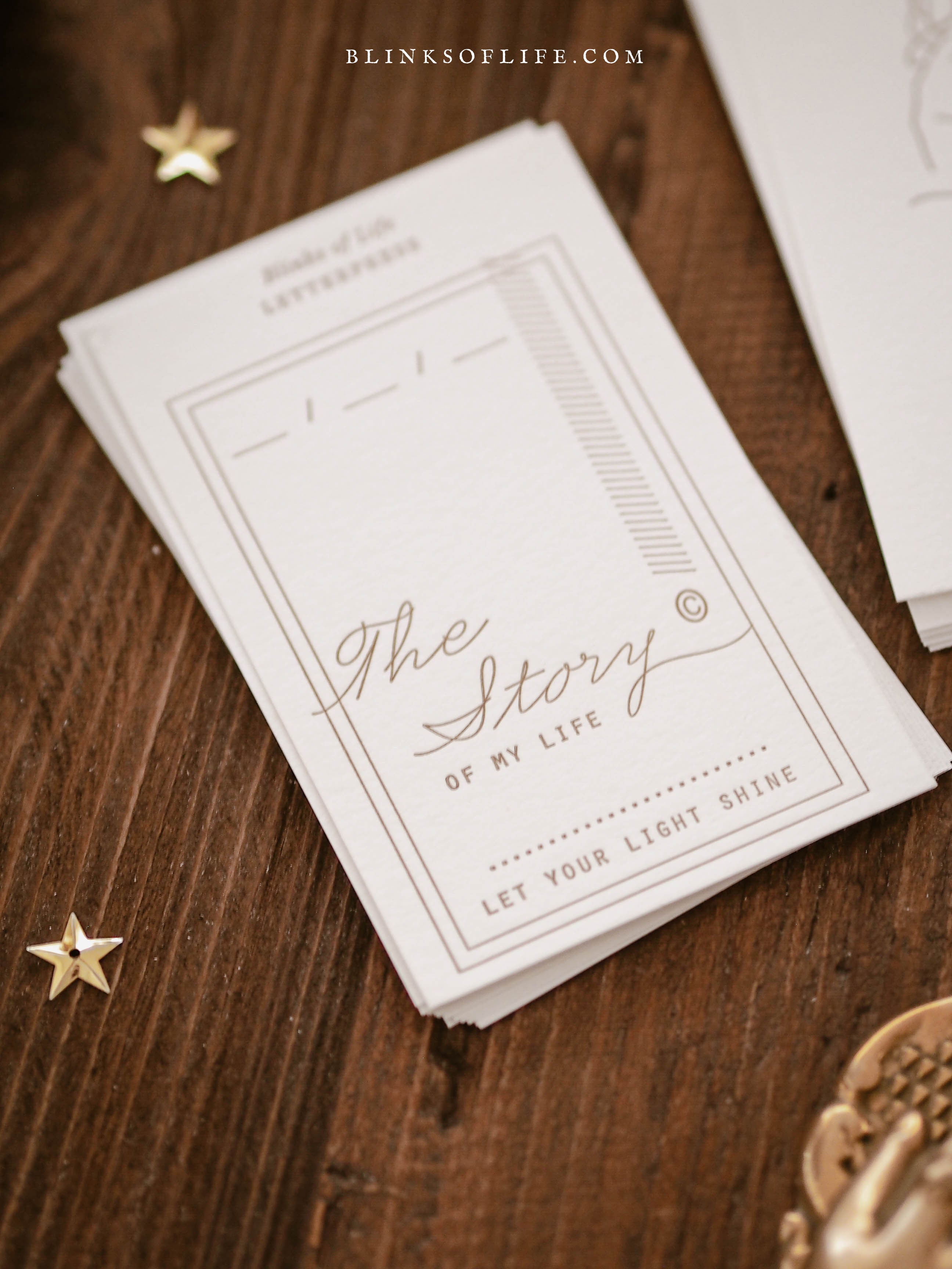 Blinks of Life Letterpress Notepad - Story of My Life