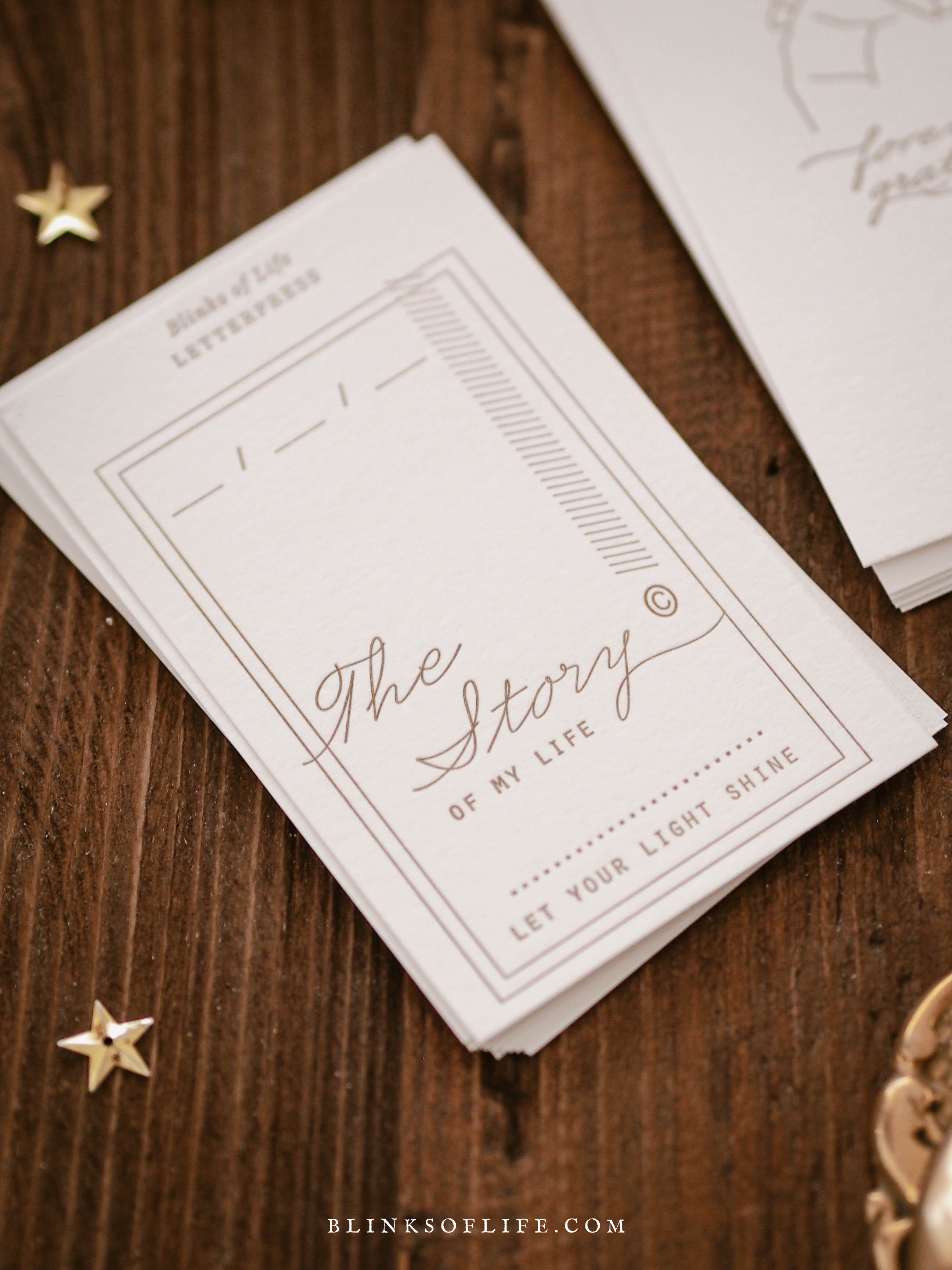 Blinks of Life Letterpress Notepad - Story of My Life