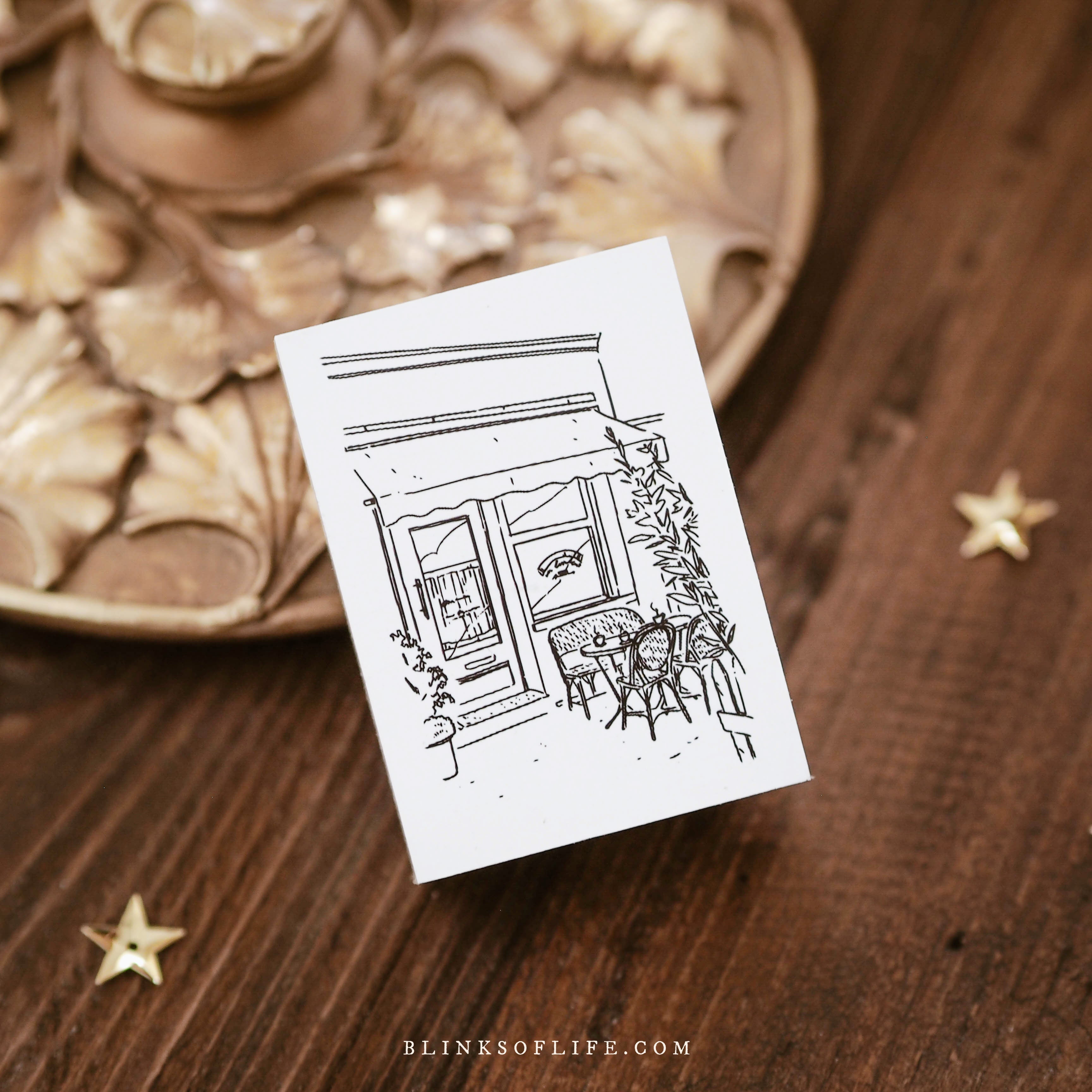 Blinks of Life - Streets of Paris Stamp Collection - Coffee en terrasse