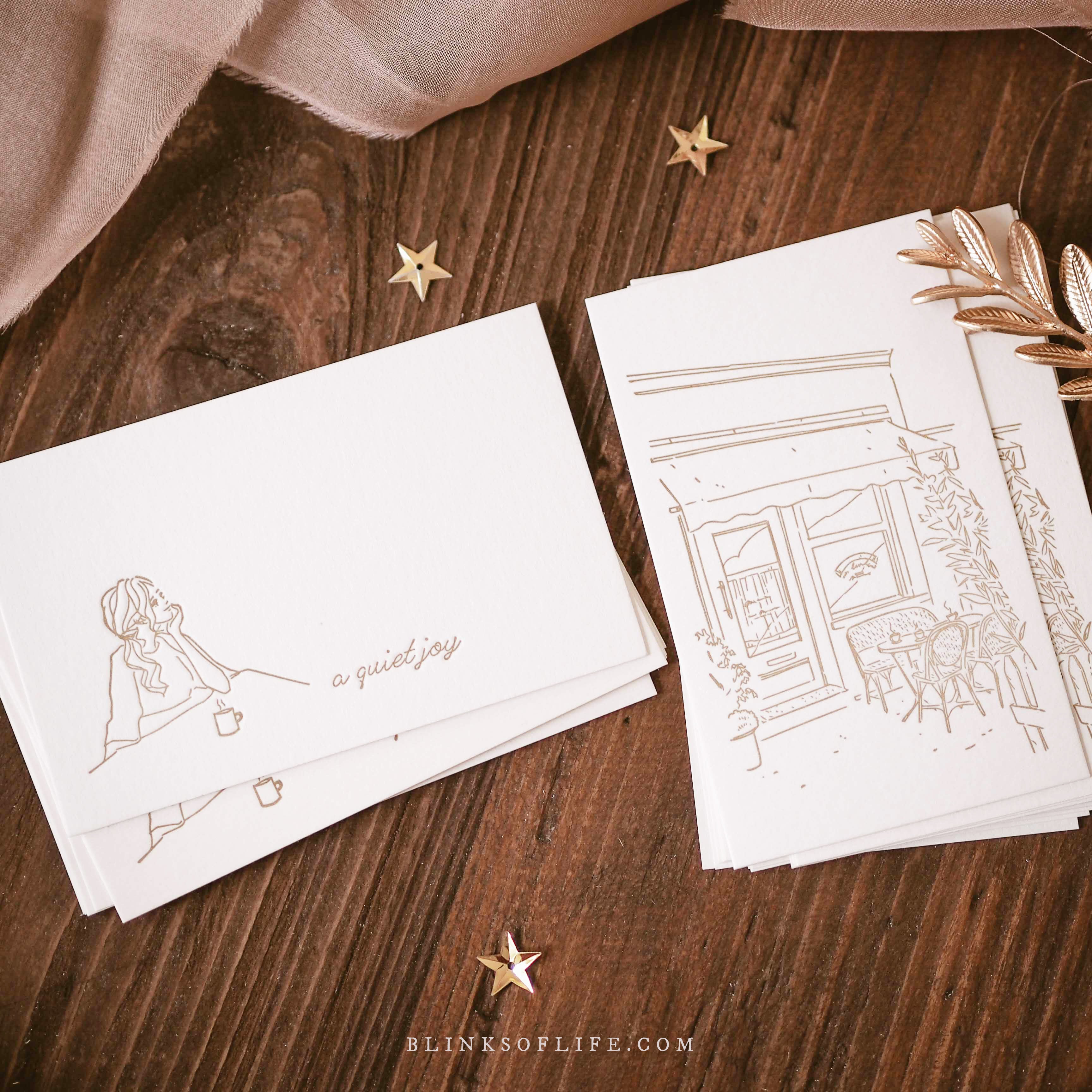 Blinks of Life - Letterpress Journal Cards