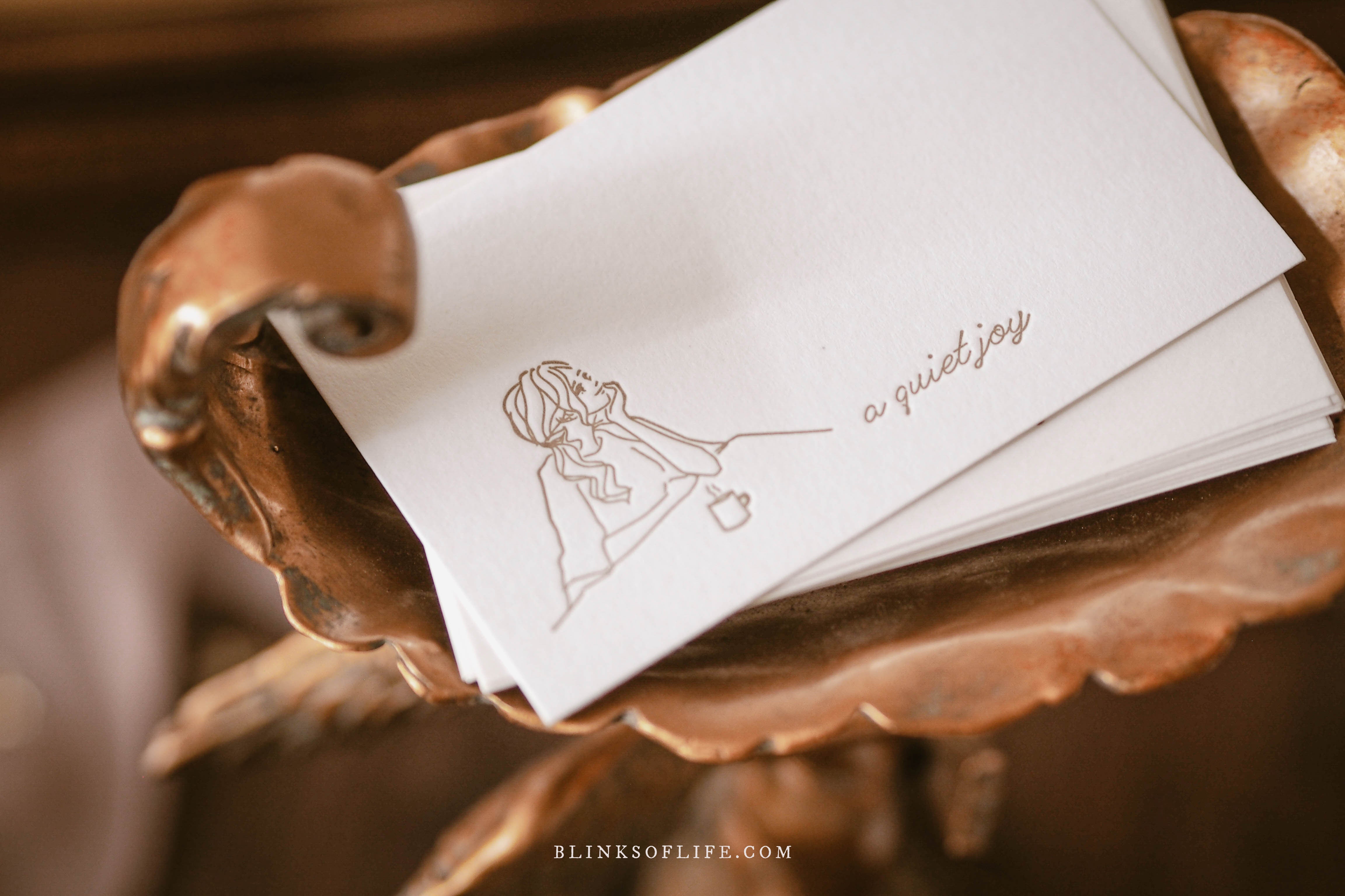 Blinks of Life - Letterpress Journal Cards