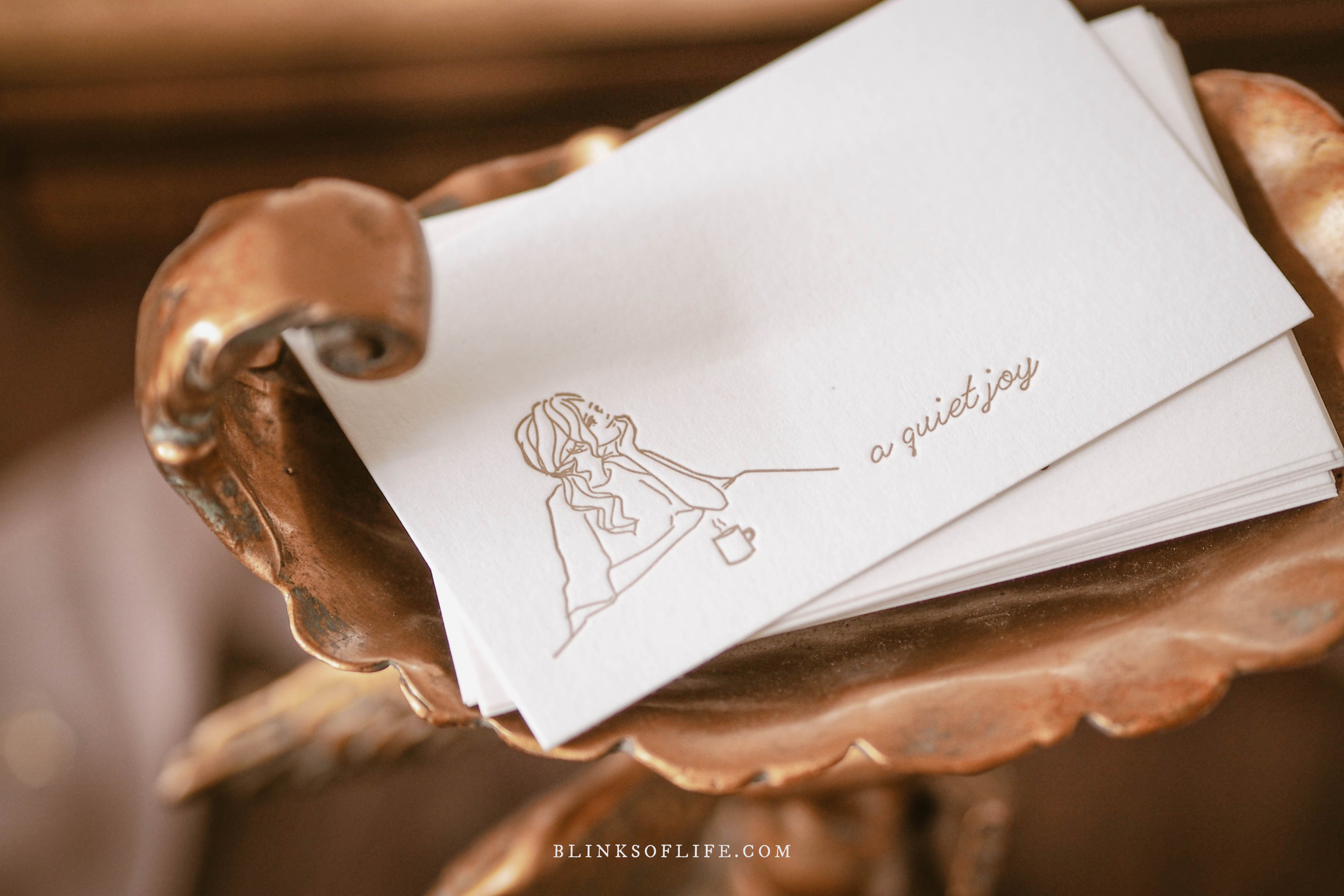 Blinks of Life - Letterpress Journal Cards