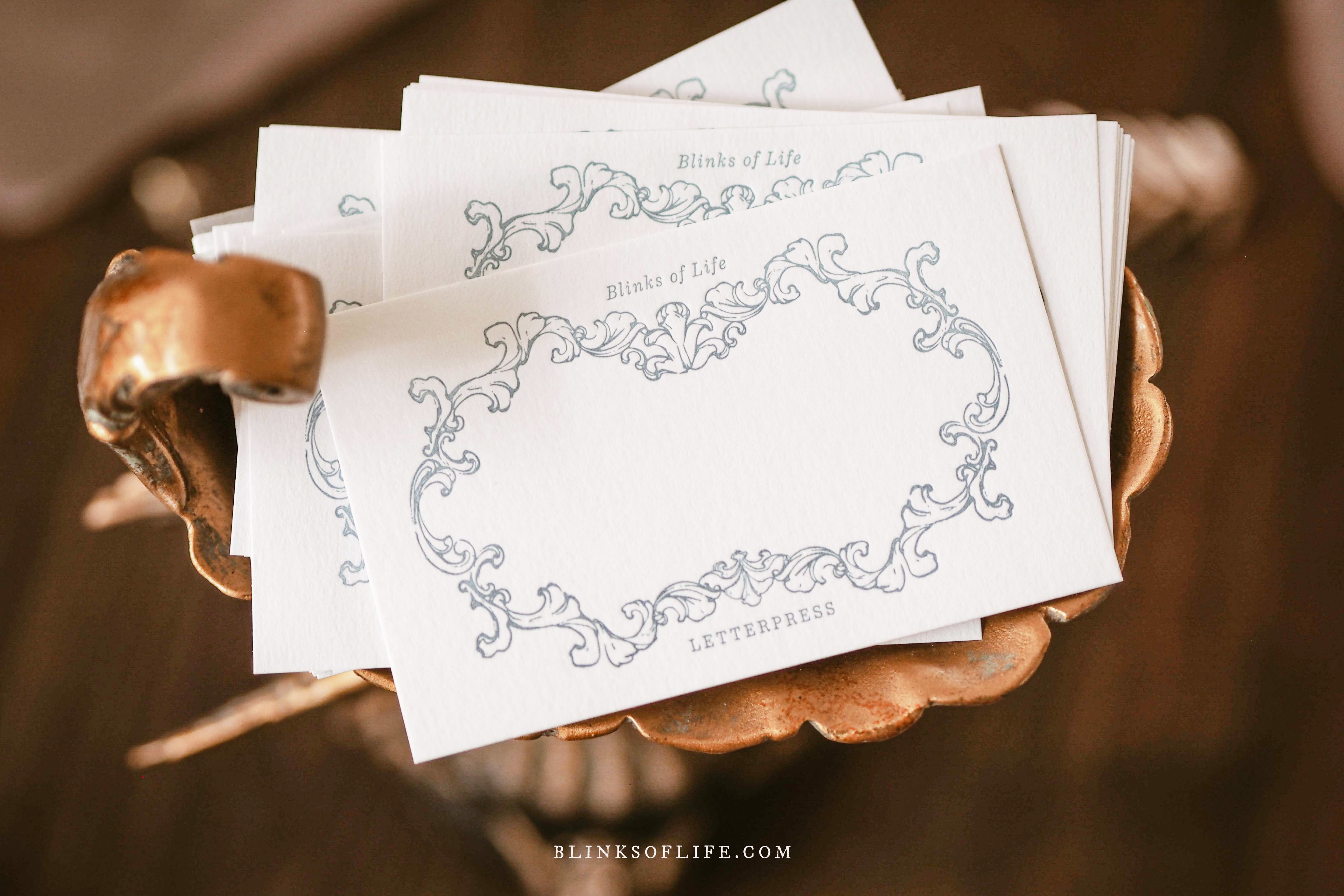 Blinks of Life - Letterpress Journal Cards