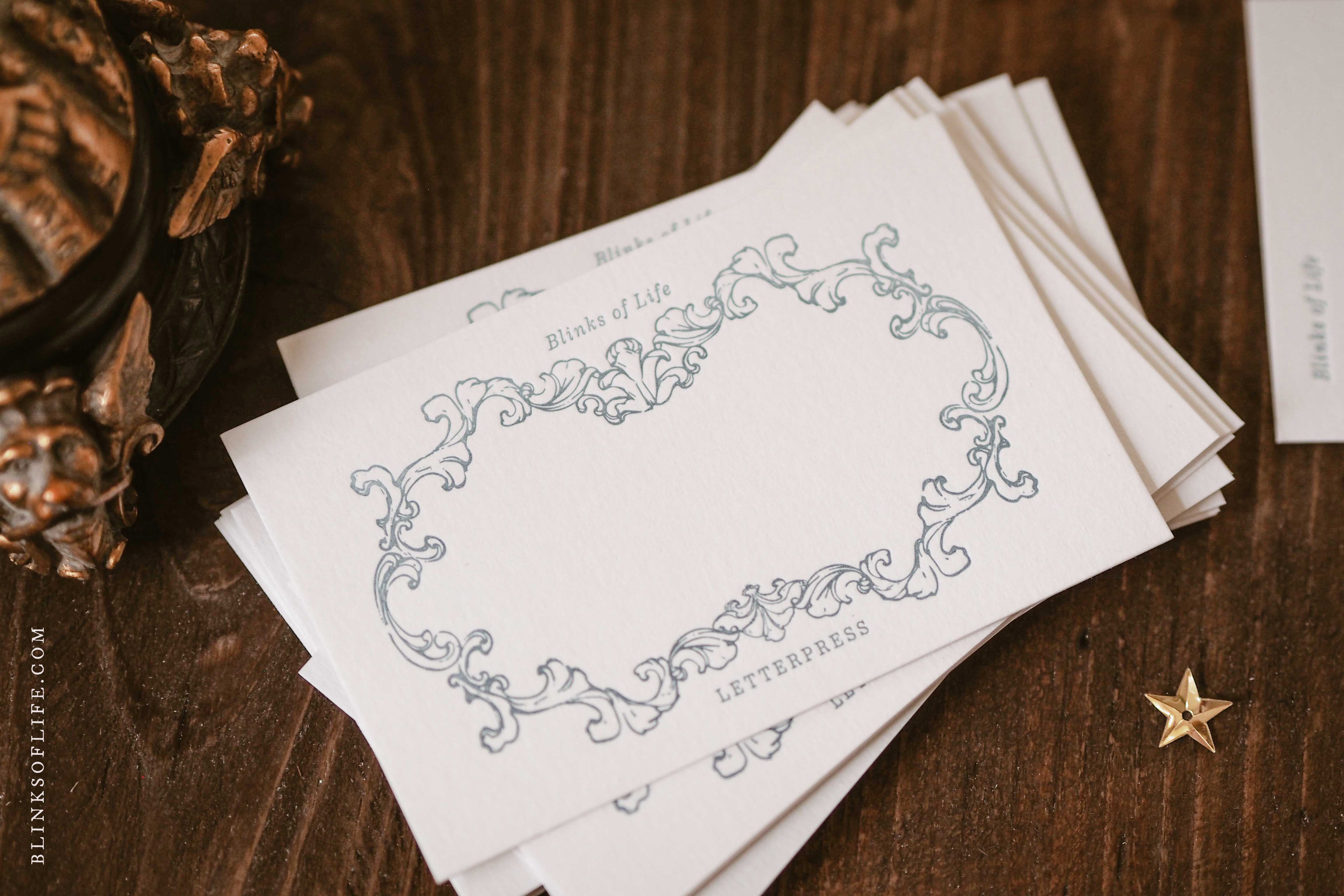 Blinks of Life - Letterpress Journal Cards