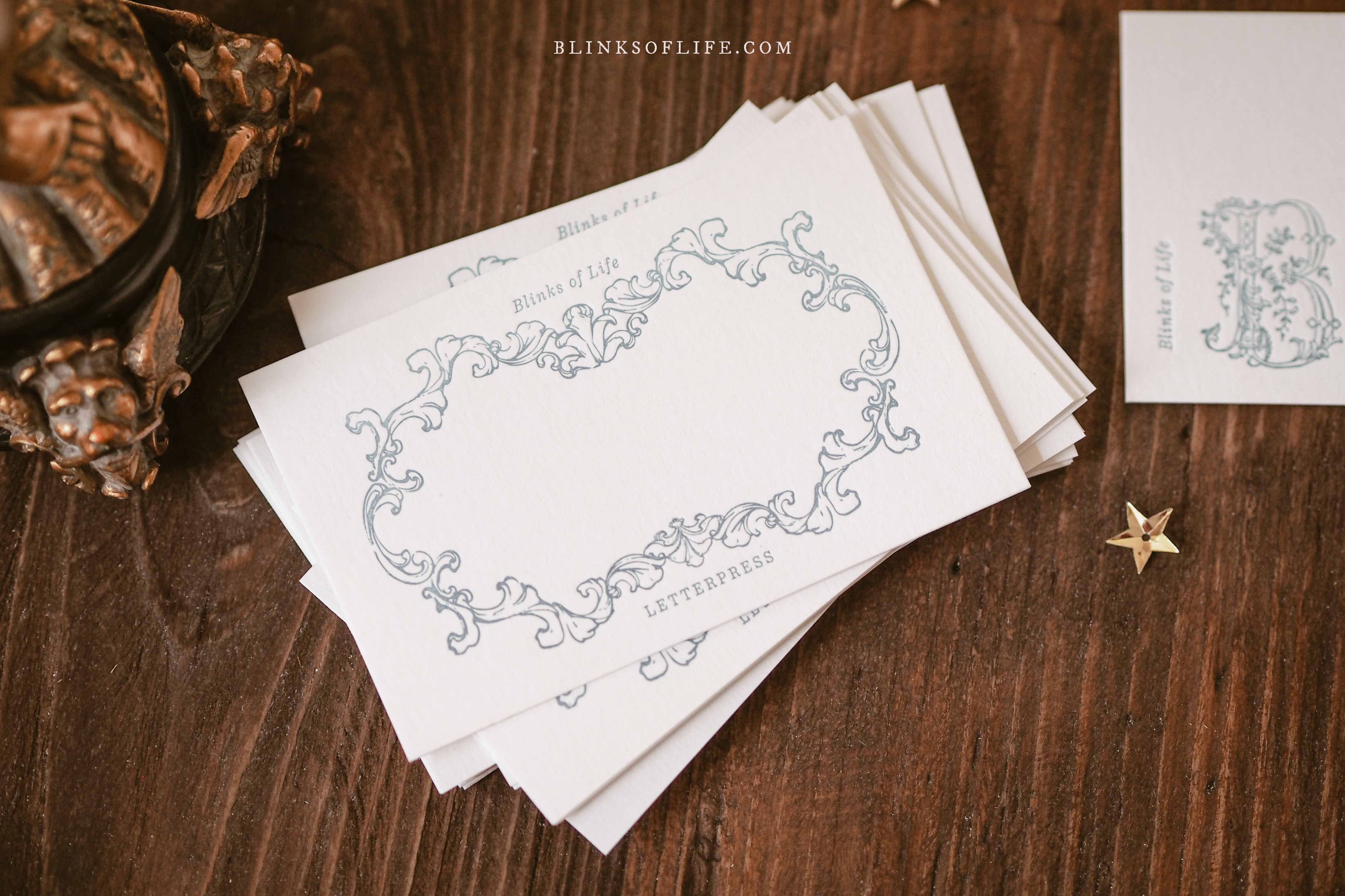 Blinks of Life - Letterpress Versailles Frame