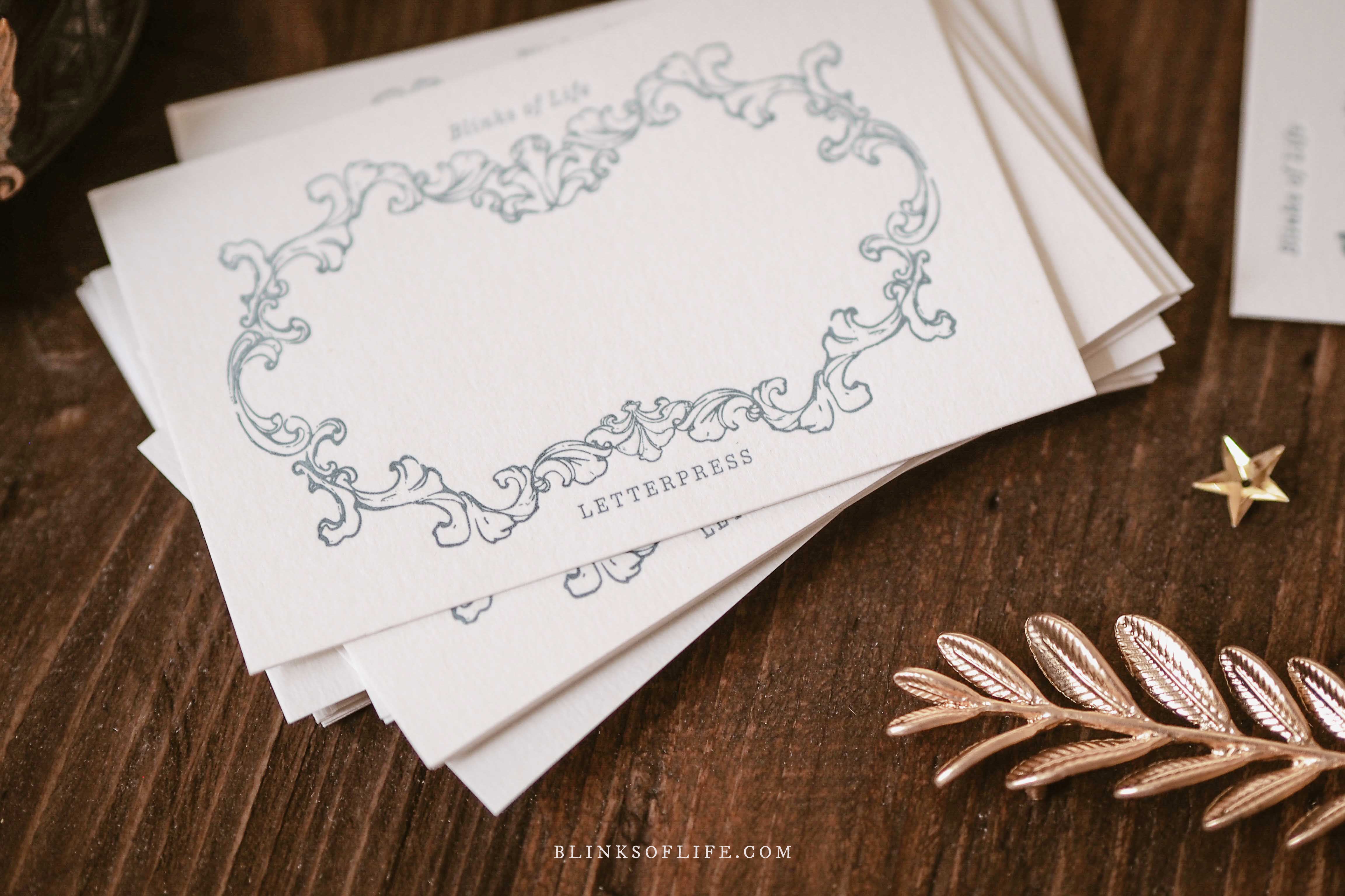 Blinks of Life - Letterpress Versailles Frame