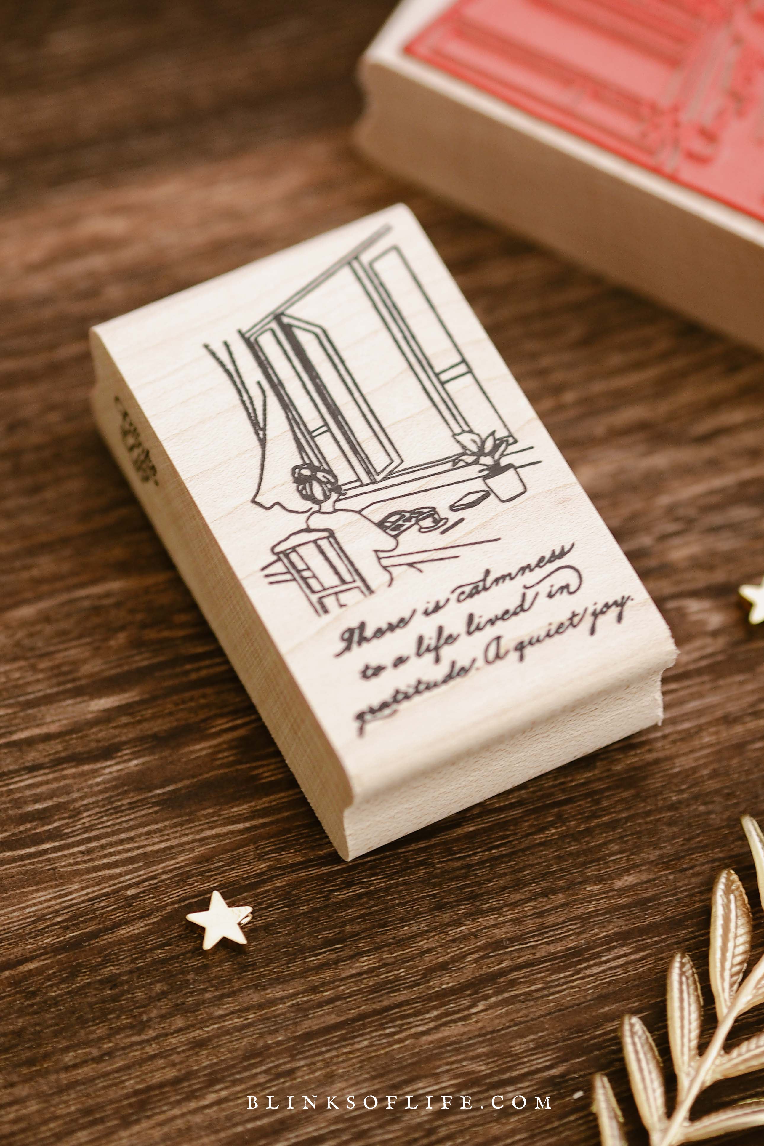 Blinks of Life Rubber Stamp - A Quiet Joy Mini Illustration