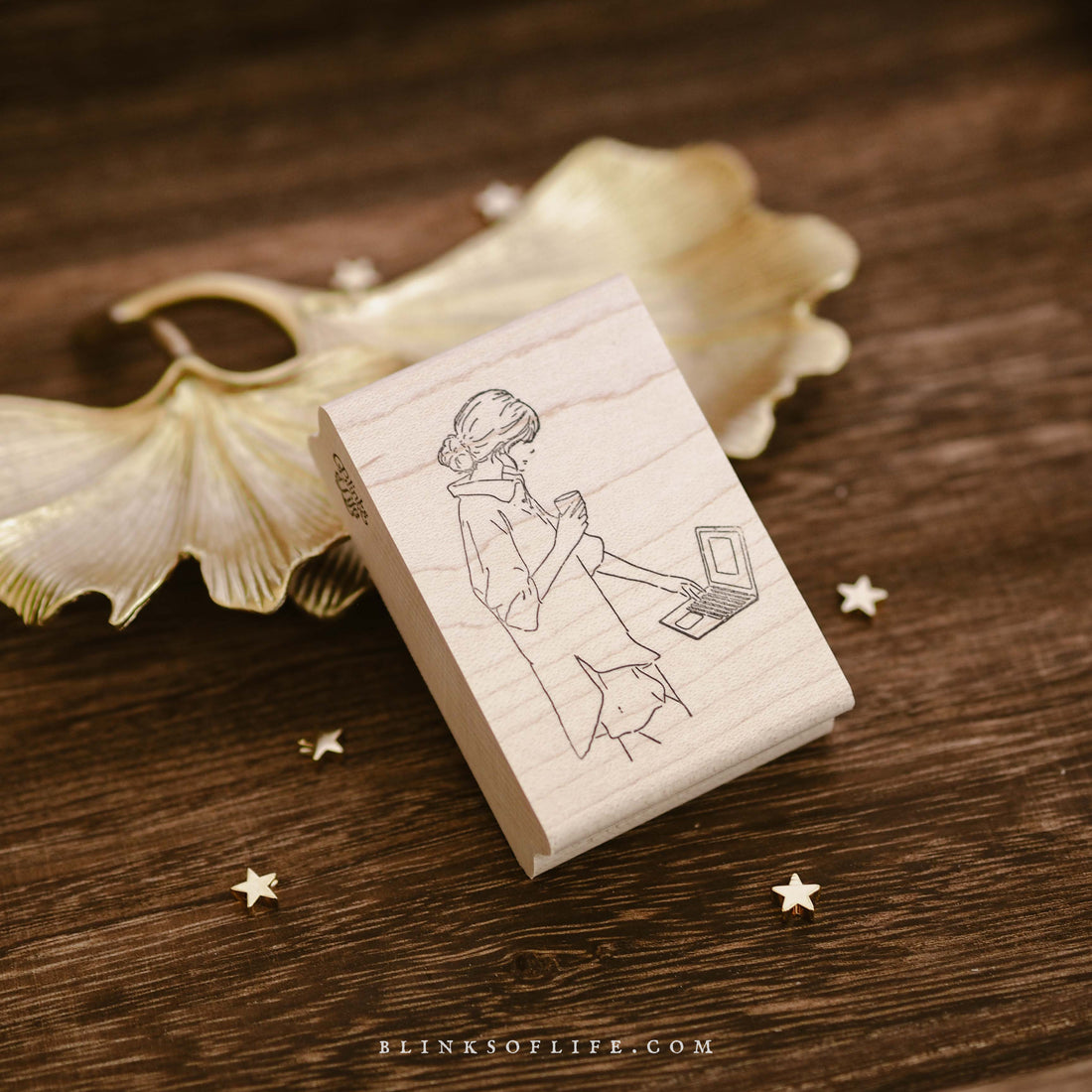 Blinks of Life - Journal Quote Illustration Rubber Stamp