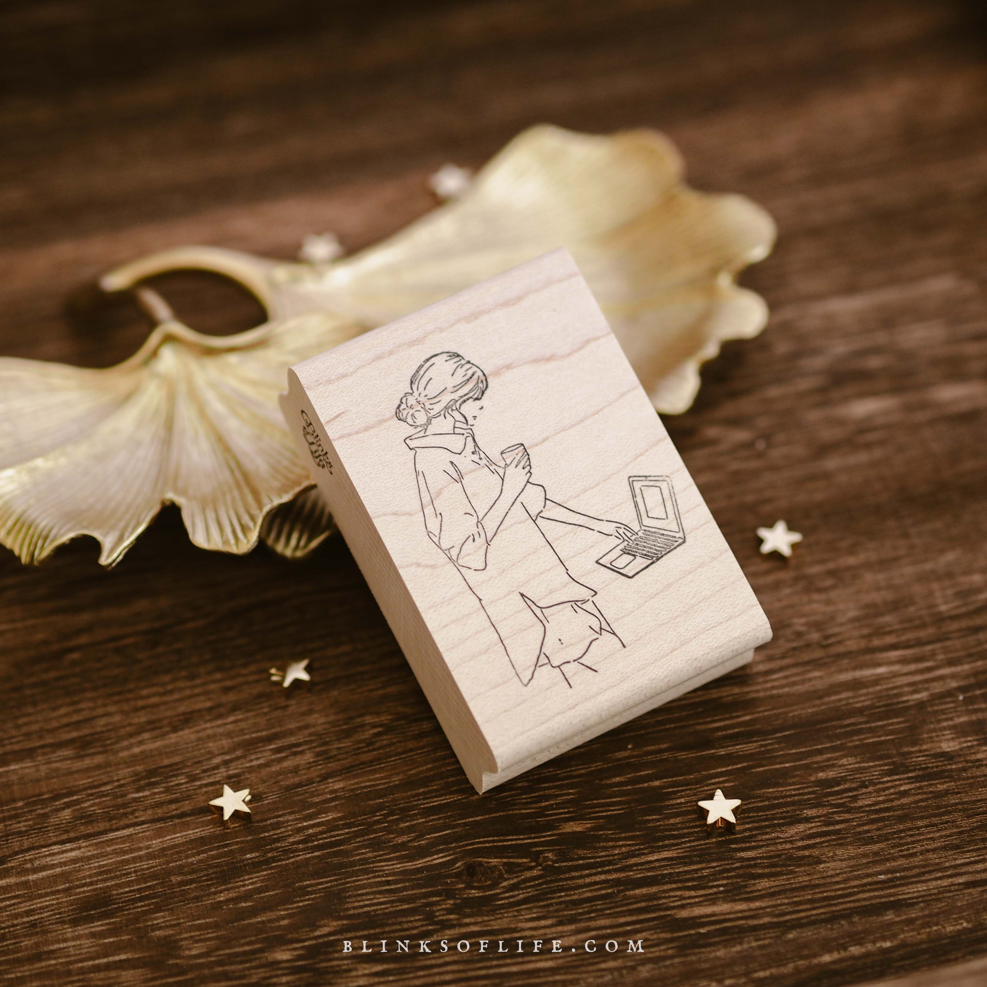 Blinks of Life - Trust the Process Illustration - Rubber Stamp