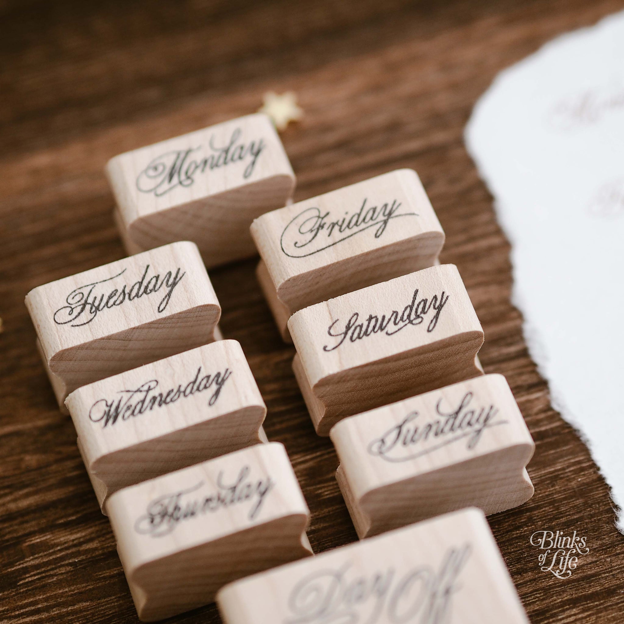 Blinks of Life - Days of The Week - Rubber Stamp Set