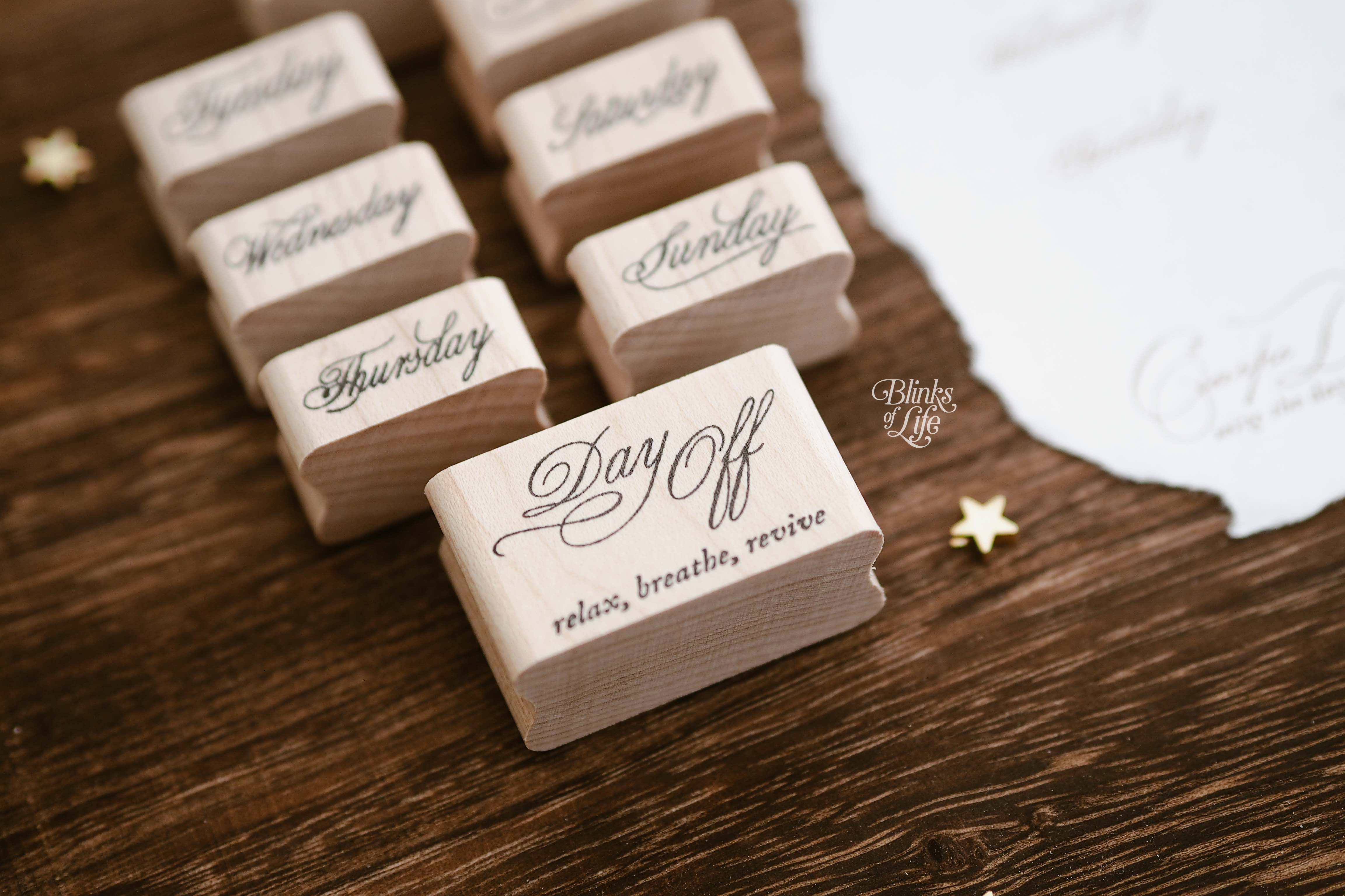 Blinks of Life - Days of The Week - Rubber Stamp Set