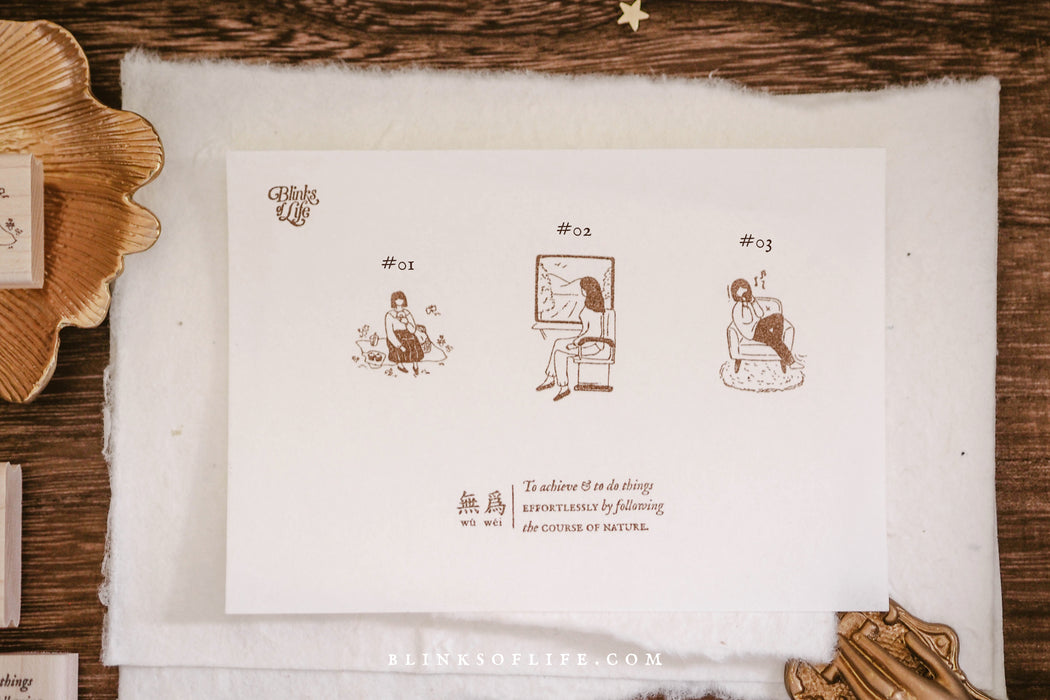 Blinks of Life - Rubber Stamp Collection - A Slow Living Collection - Wǔ Wēi 無爲