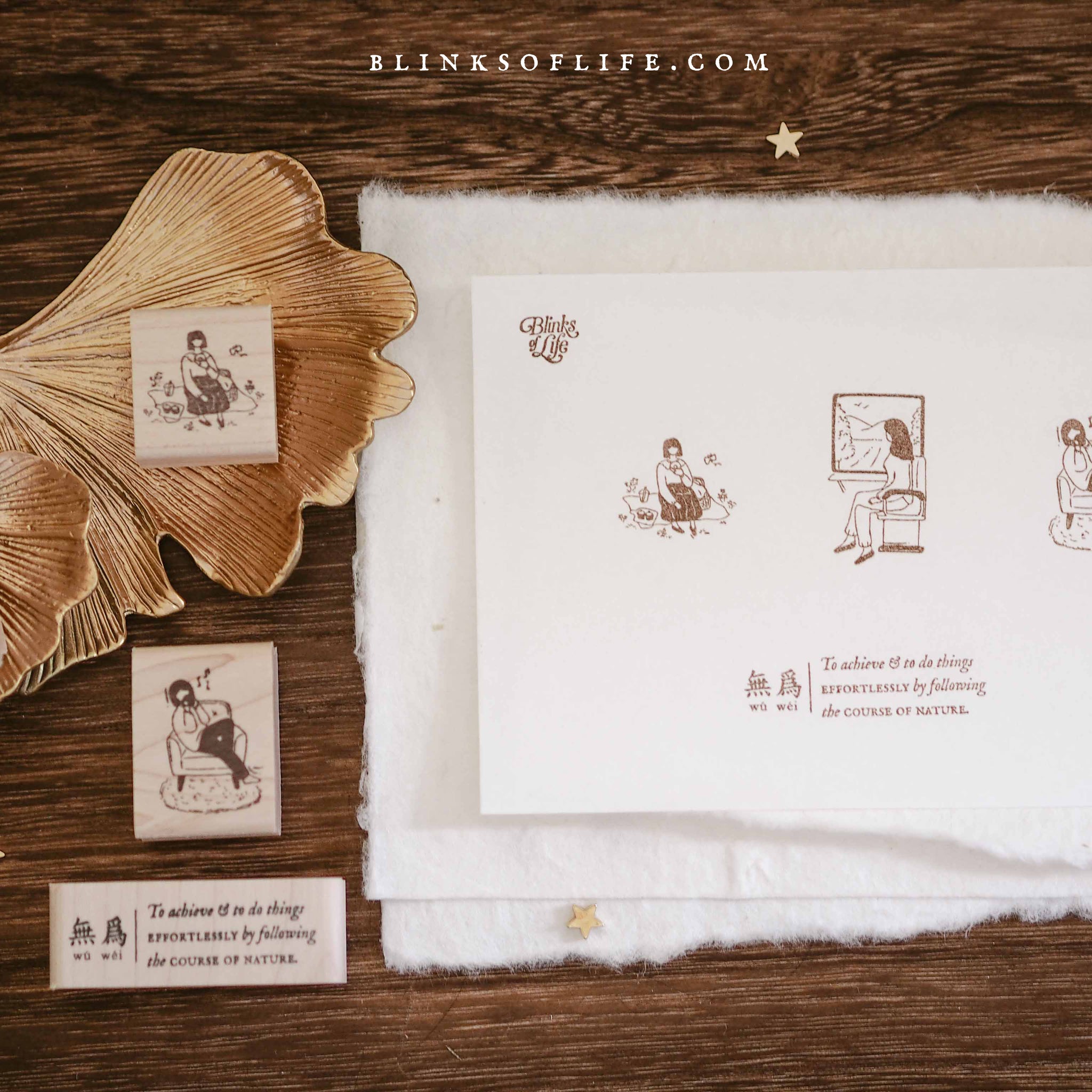 Blinks of Life - Rubber Stamp Collection - A Slow Living Collection - Wǔ Wēi 無爲