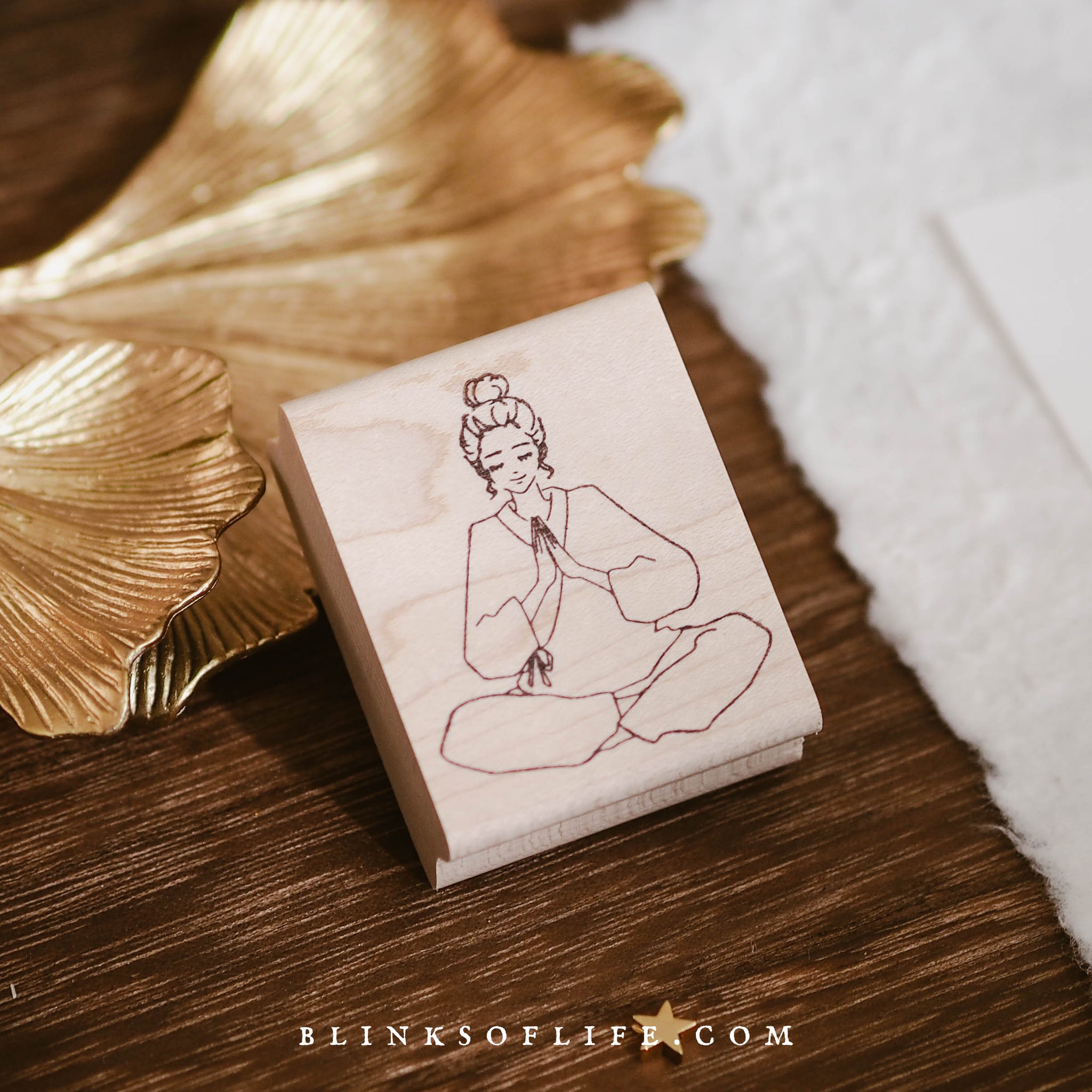 Blinks of Life - Inner Peace Illustration Rubber Stamp